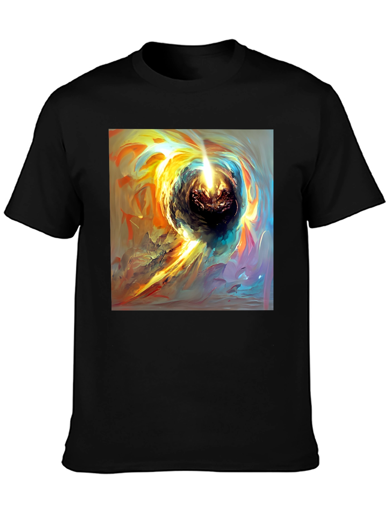 Cosmic Swirl Black T-Shirt