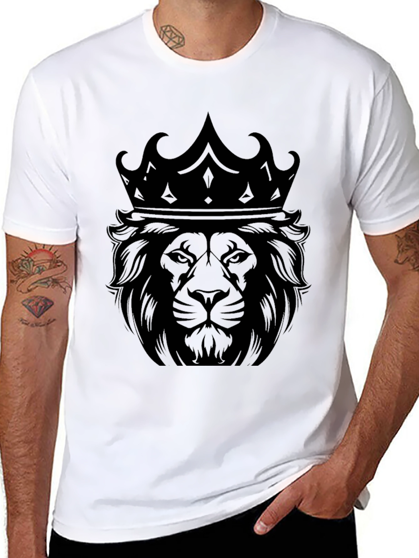 Lion King Graphic Tee - Black Cotton T-Shirt