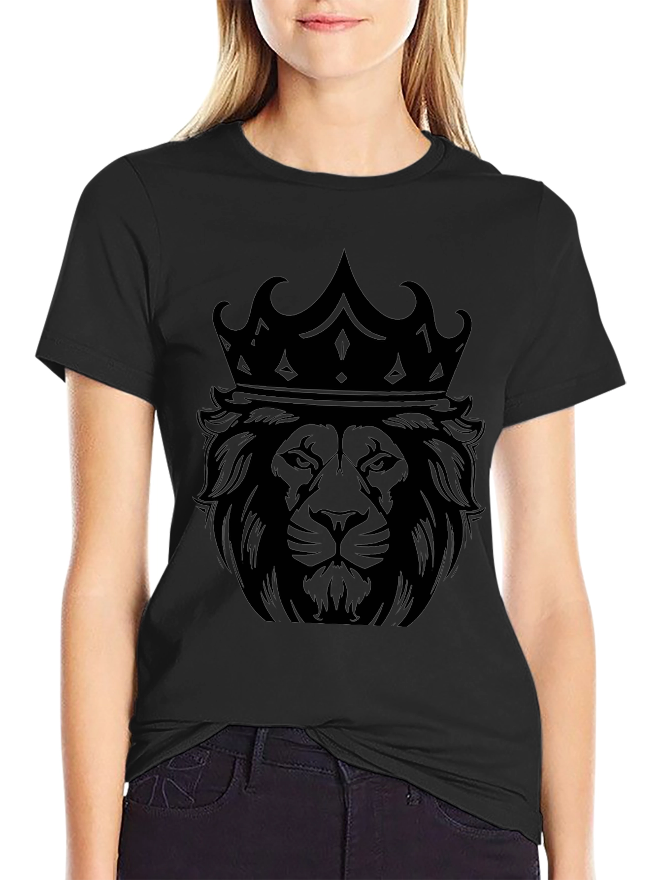 Lion King Graphic Tee - Black Cotton T-Shirt