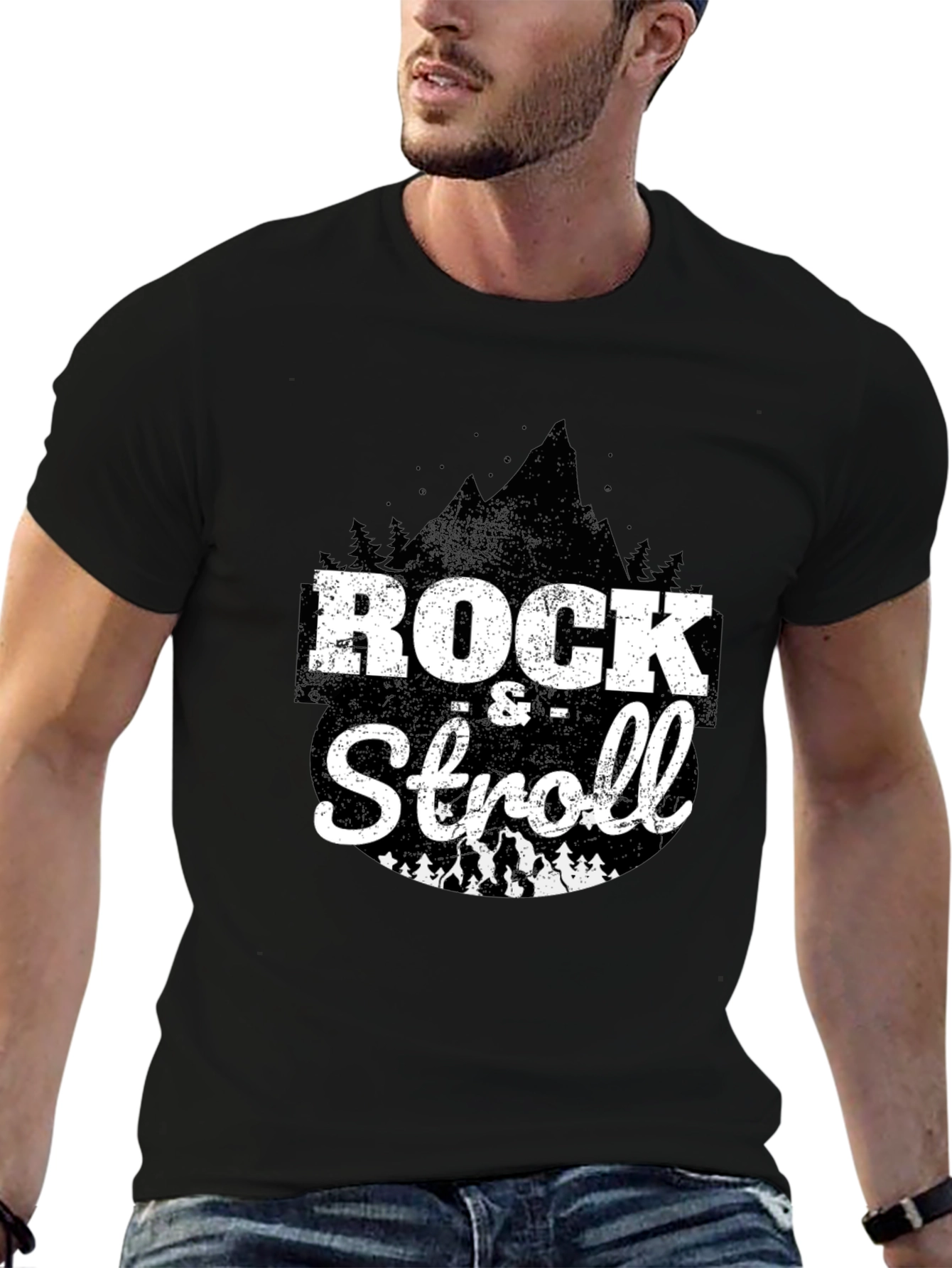 Rock & Stroll Graphic Black T-Shirt
