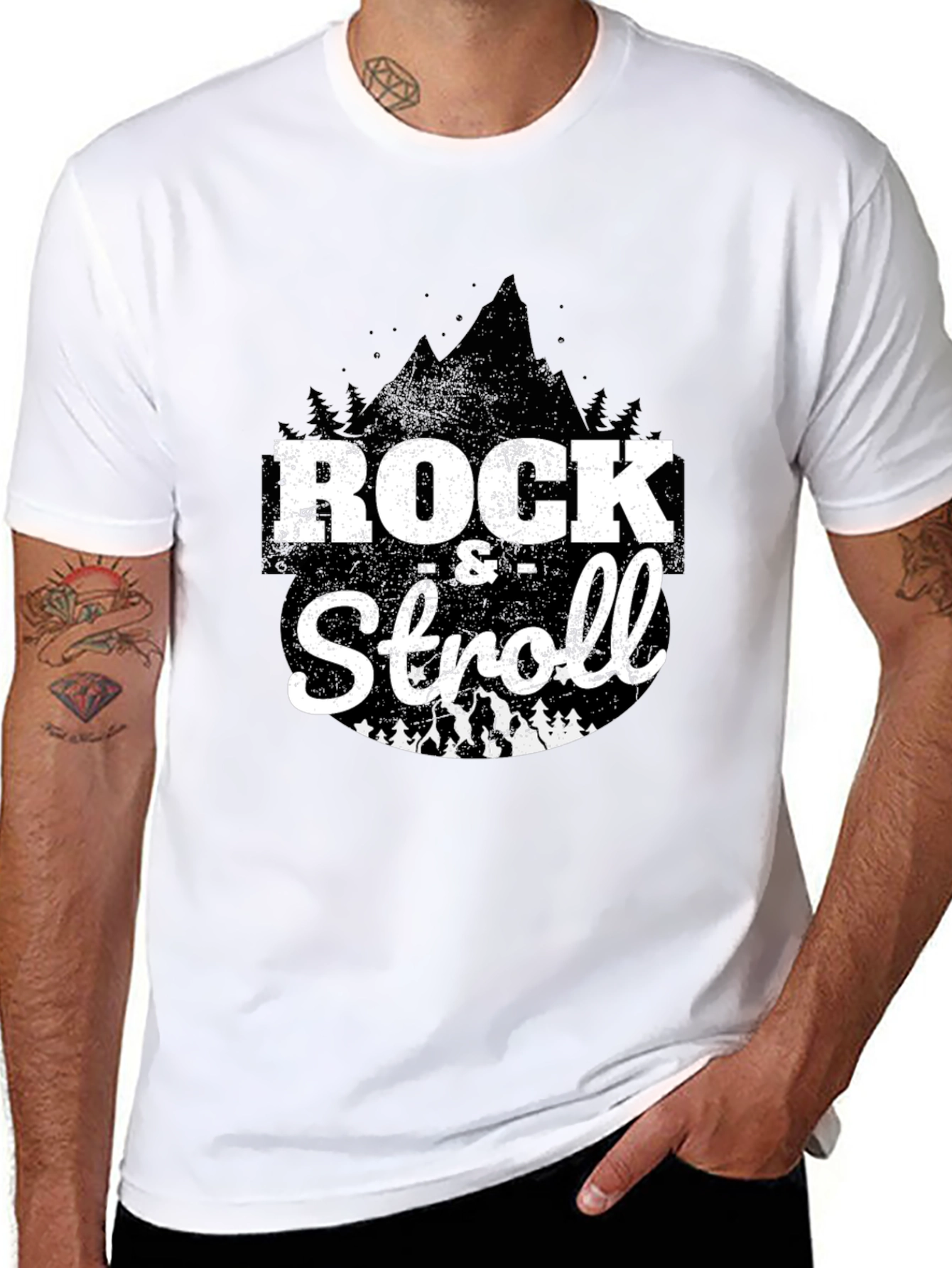 Rock & Stroll Graphic Black T-Shirt