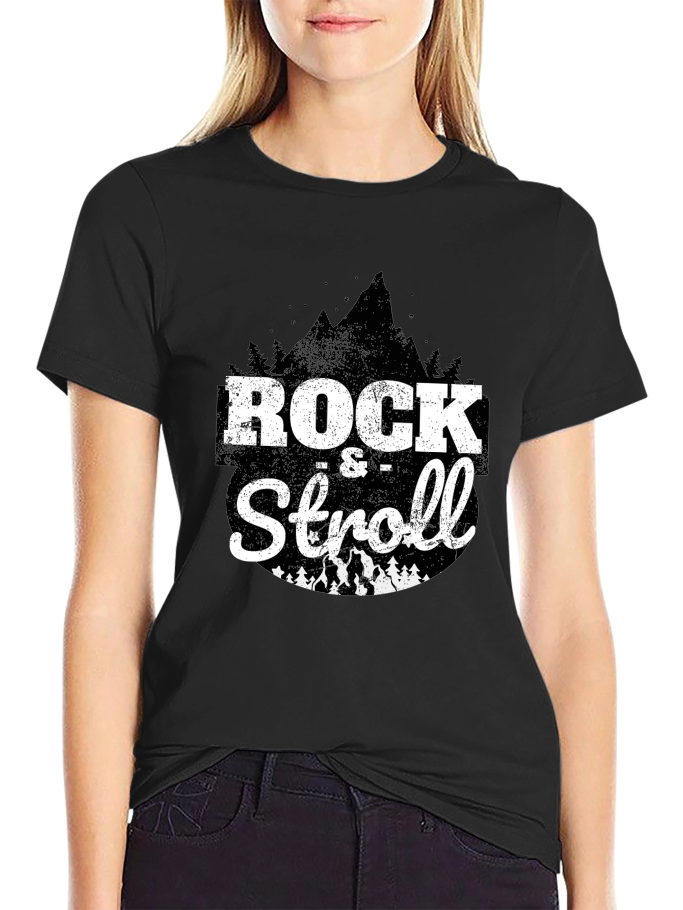 Rock & Stroll Graphic Black T-Shirt