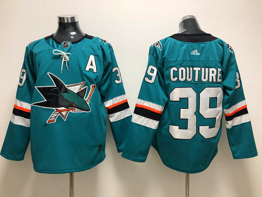 Men's San Jose Sharks Logan Couture #39 Teal Breakaway Player Jerseys