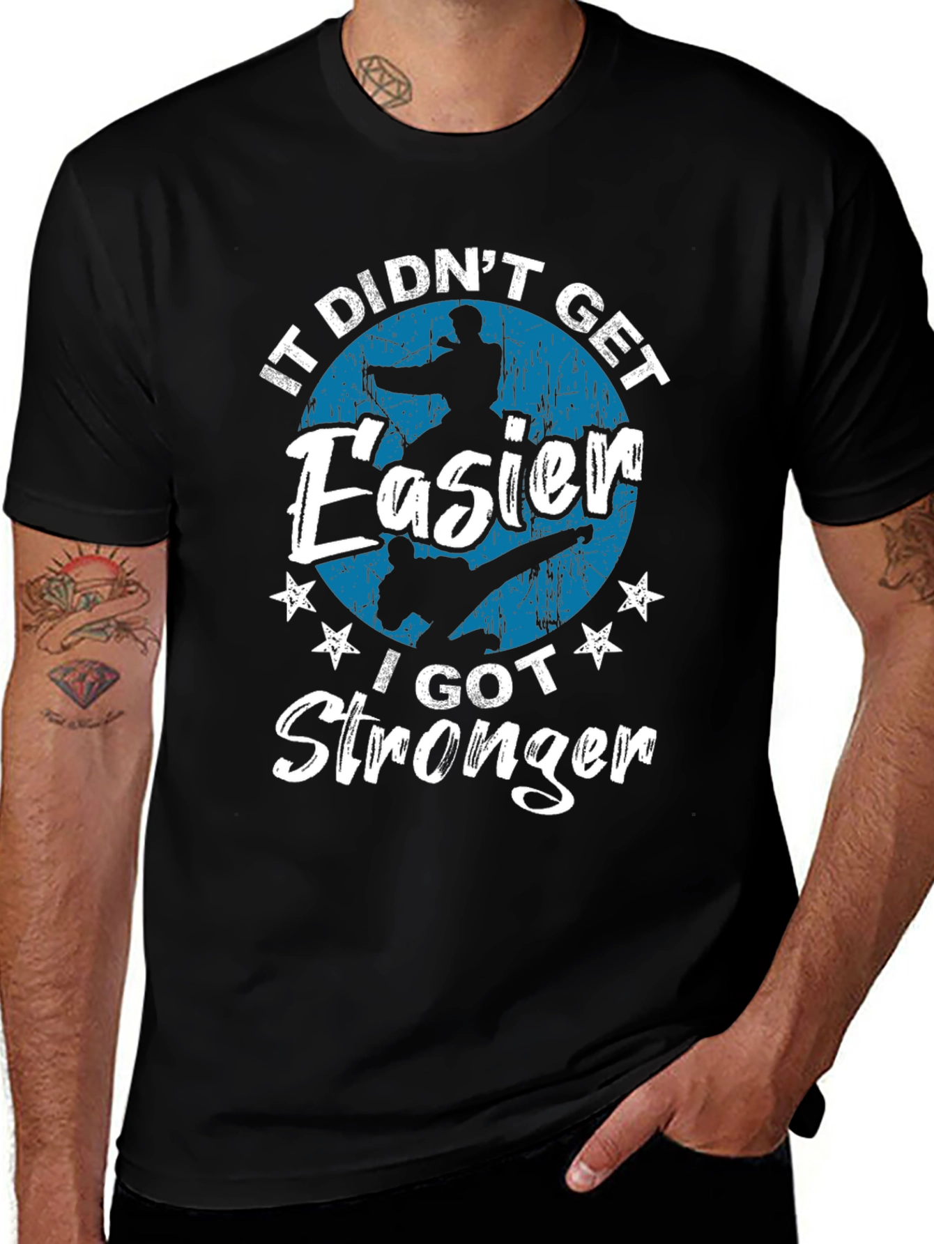 Martial Arts Stronger Black T-Shirt
