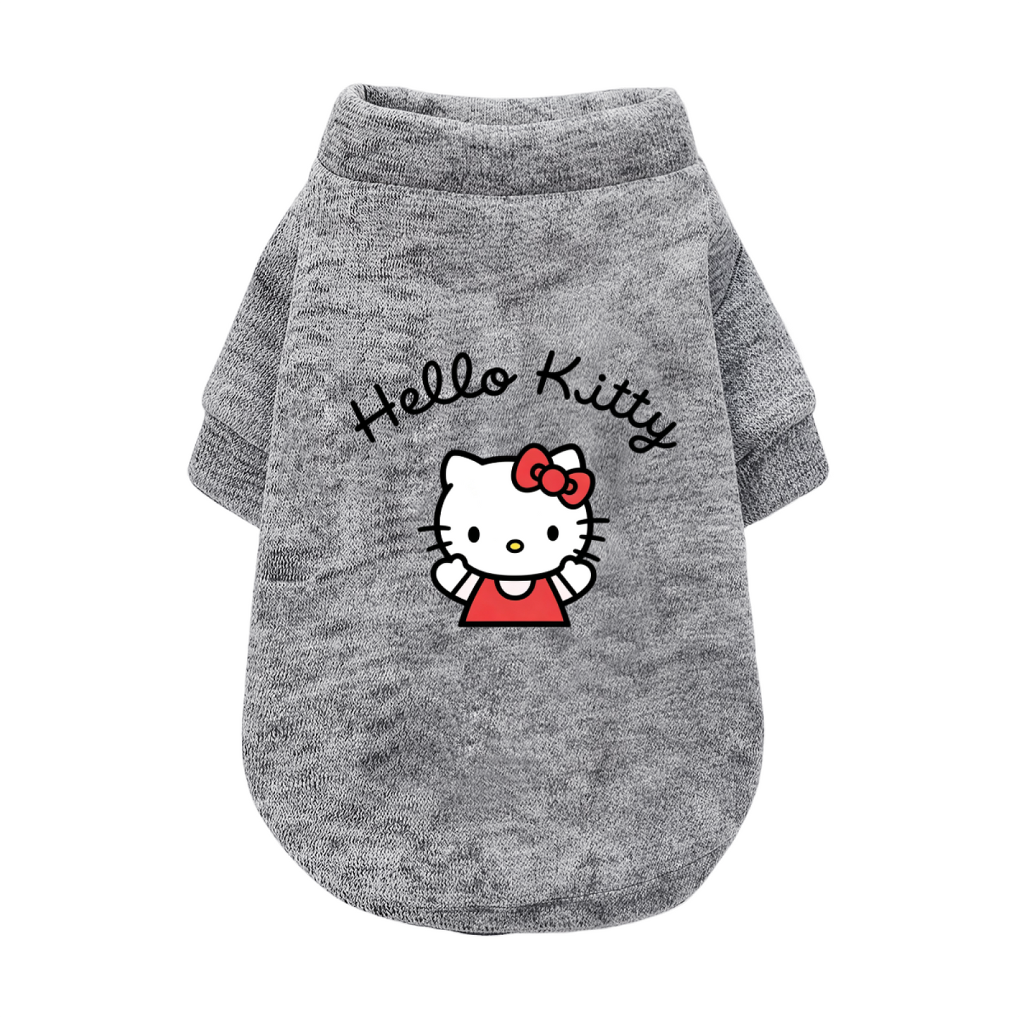 Minimalist Hello Kitty Letter Print Pet Sweater, Classic Cute Cat Pet Outfit