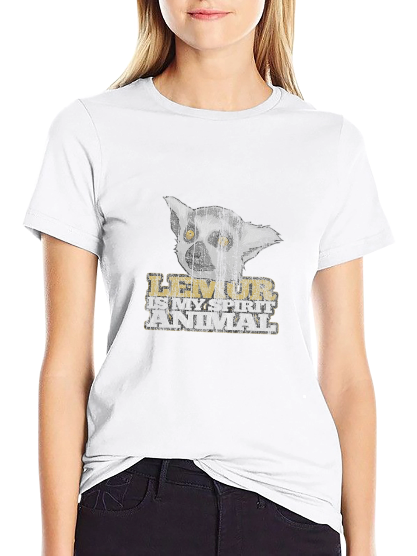 Lemur Spirit Animal Black T-Shirt