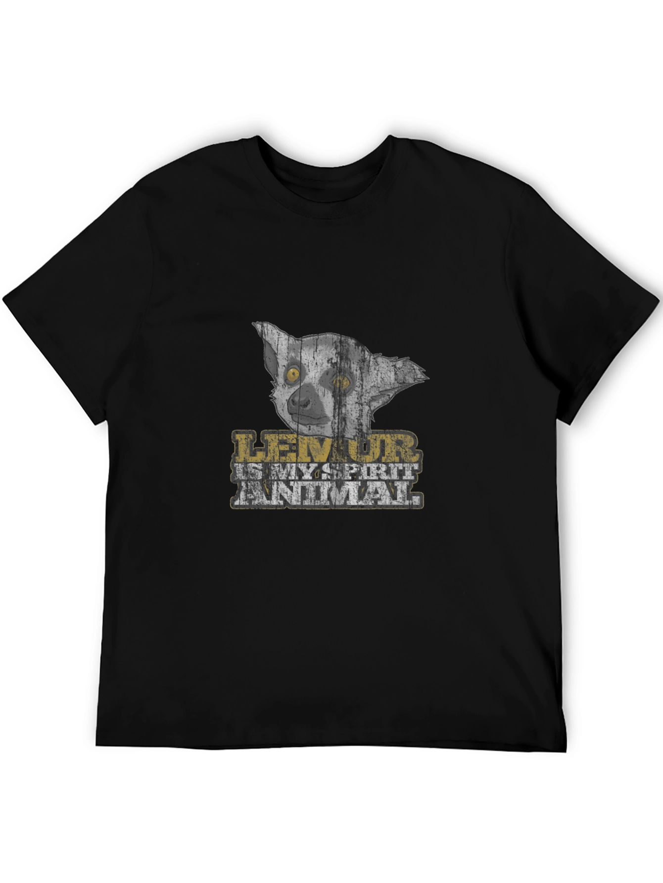 Lemur Spirit Animal Black T-Shirt