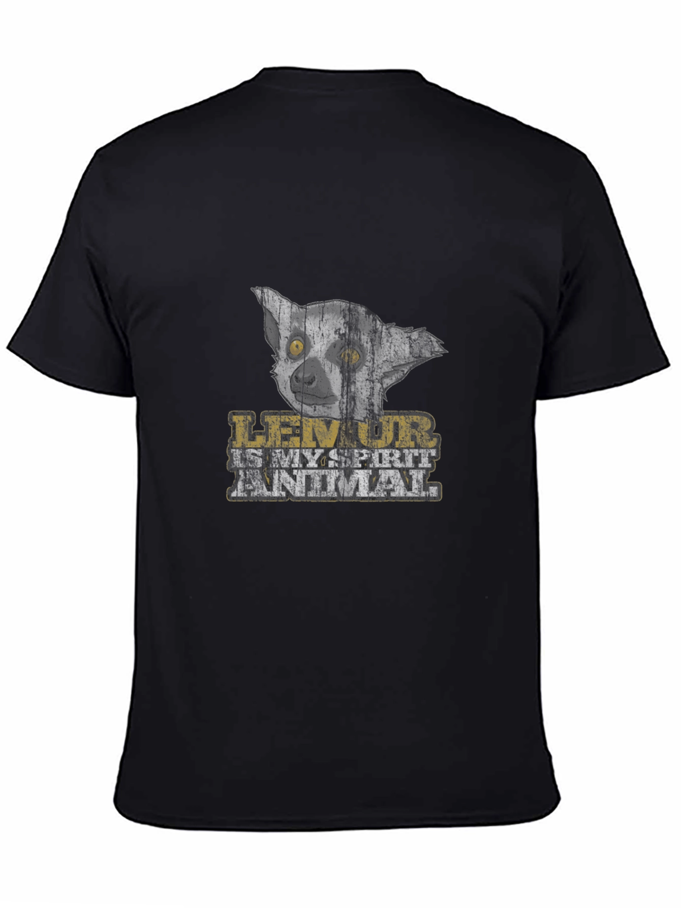 Lemur Spirit Animal Black T-Shirt