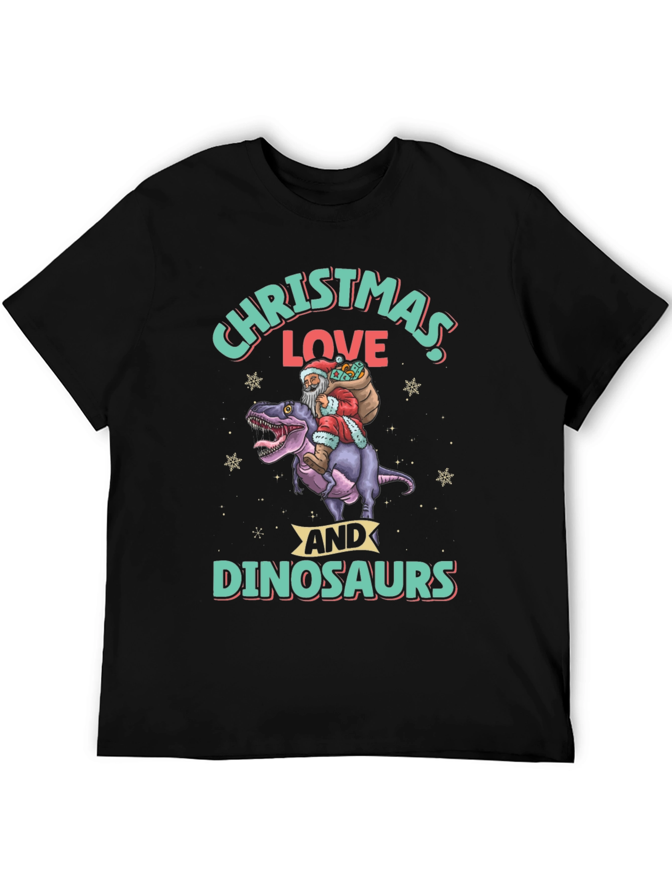 Christmas Love and Dinosaurs T-Shirt