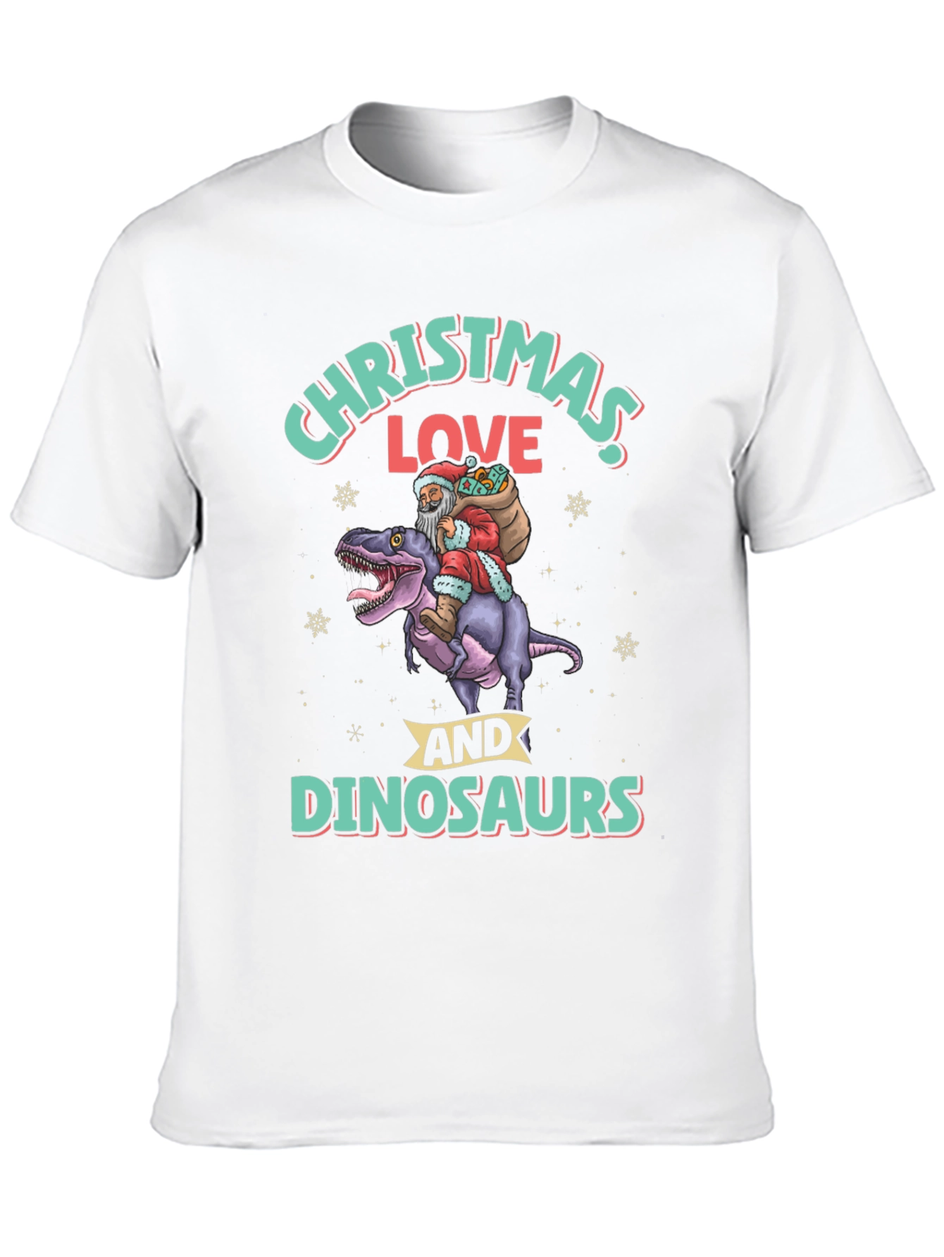 Christmas Love and Dinosaurs T-Shirt