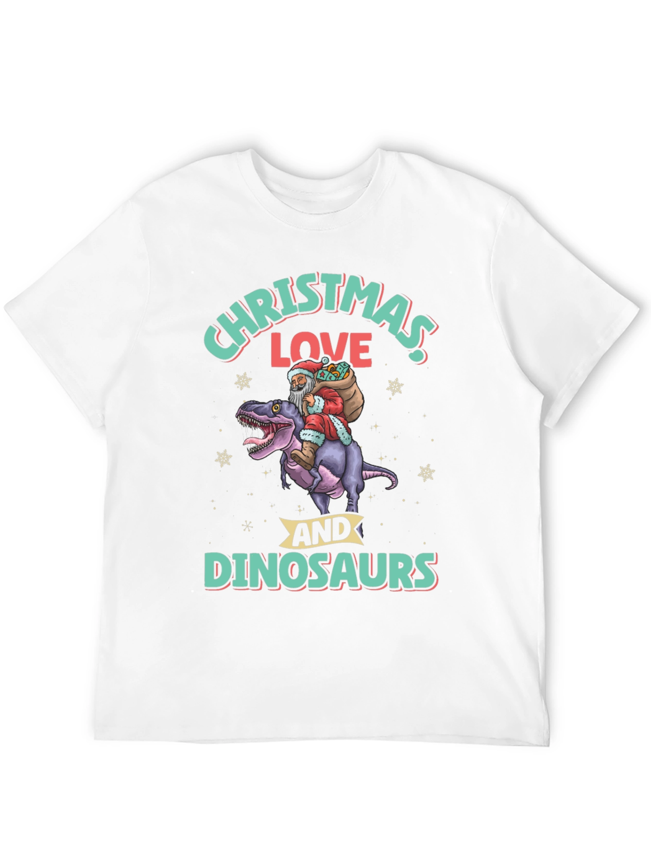 Christmas Love and Dinosaurs T-Shirt