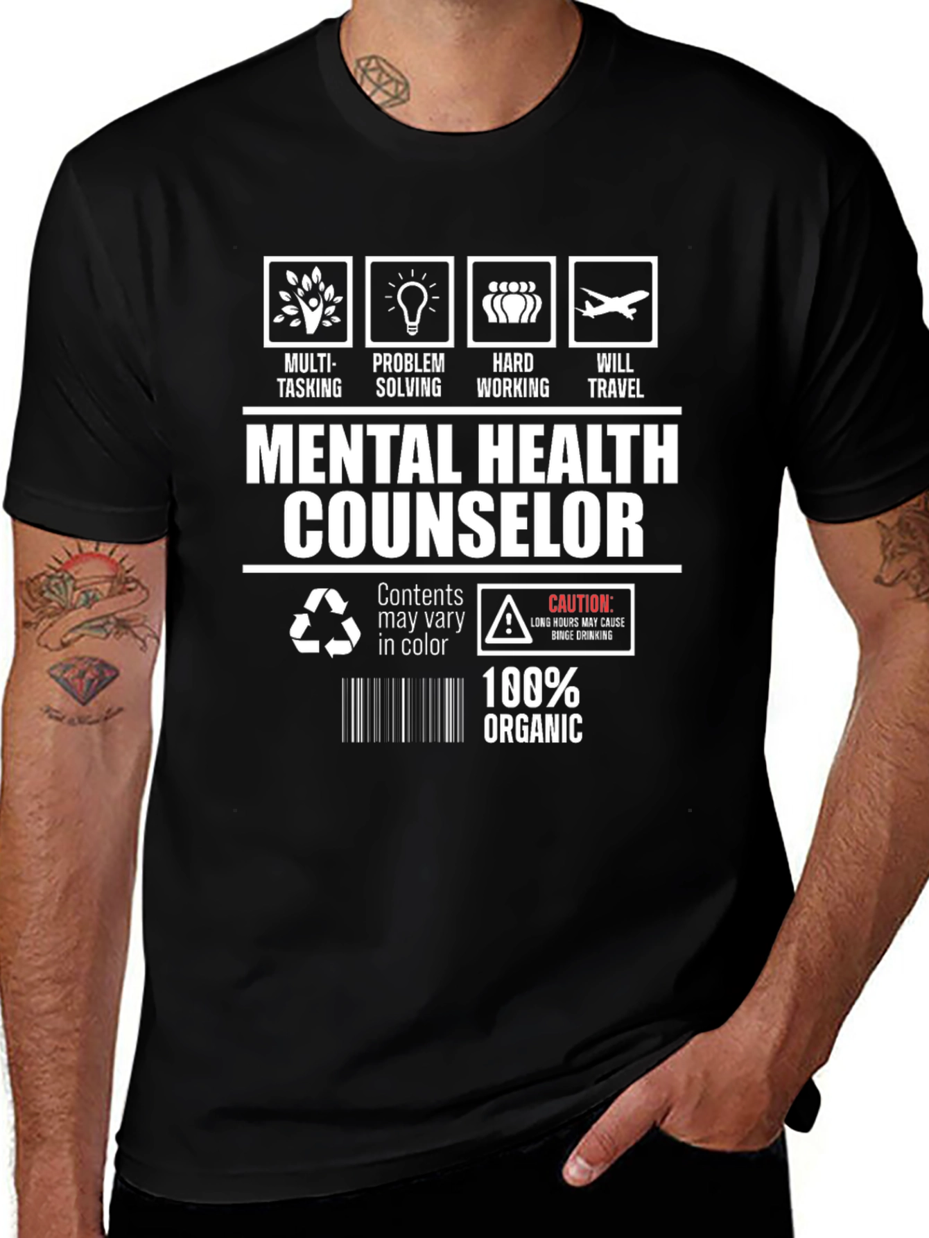 Mental Health Counselor 100% Organic T-Shirt