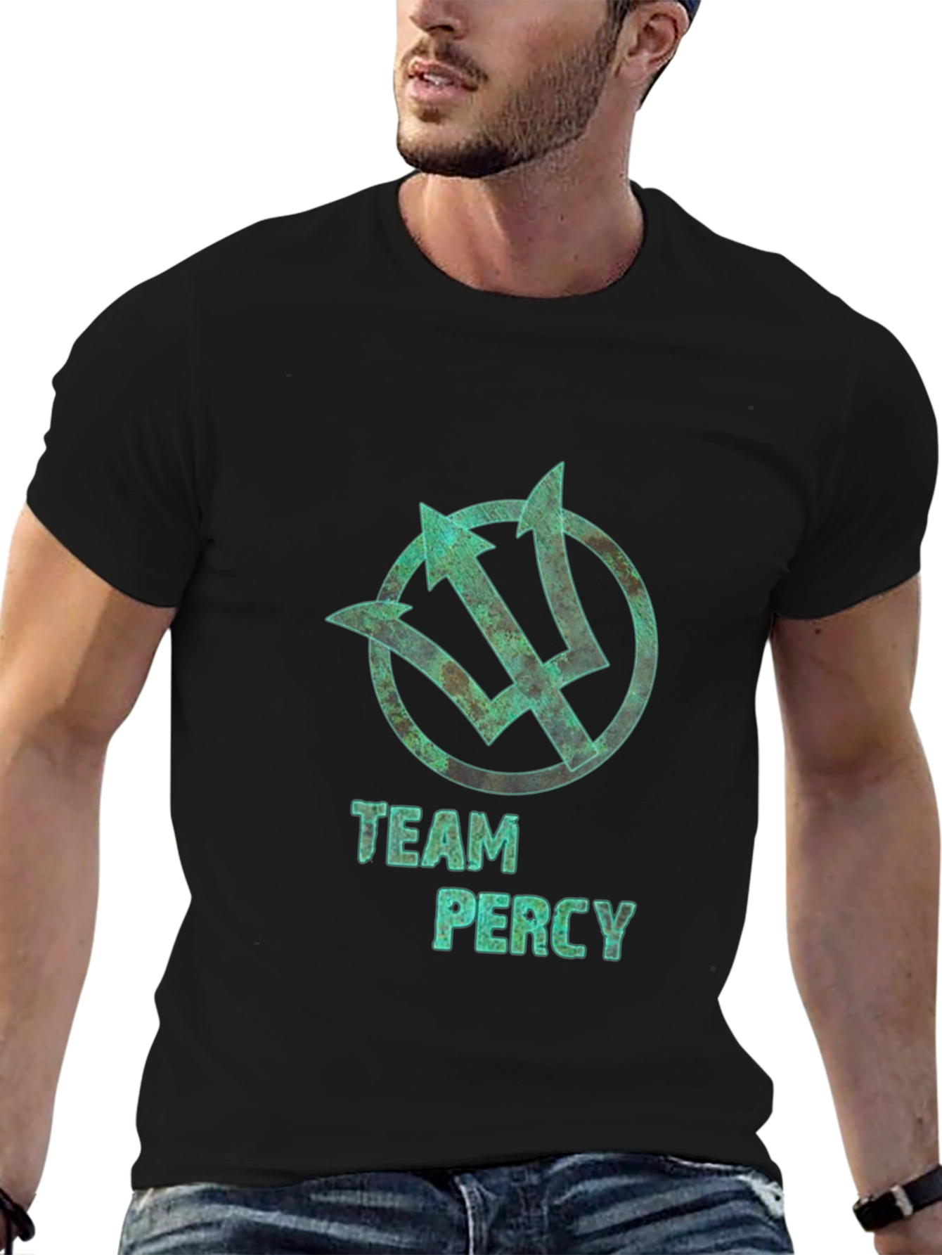 Team Percy Trident Graphic T-Shirt - Black