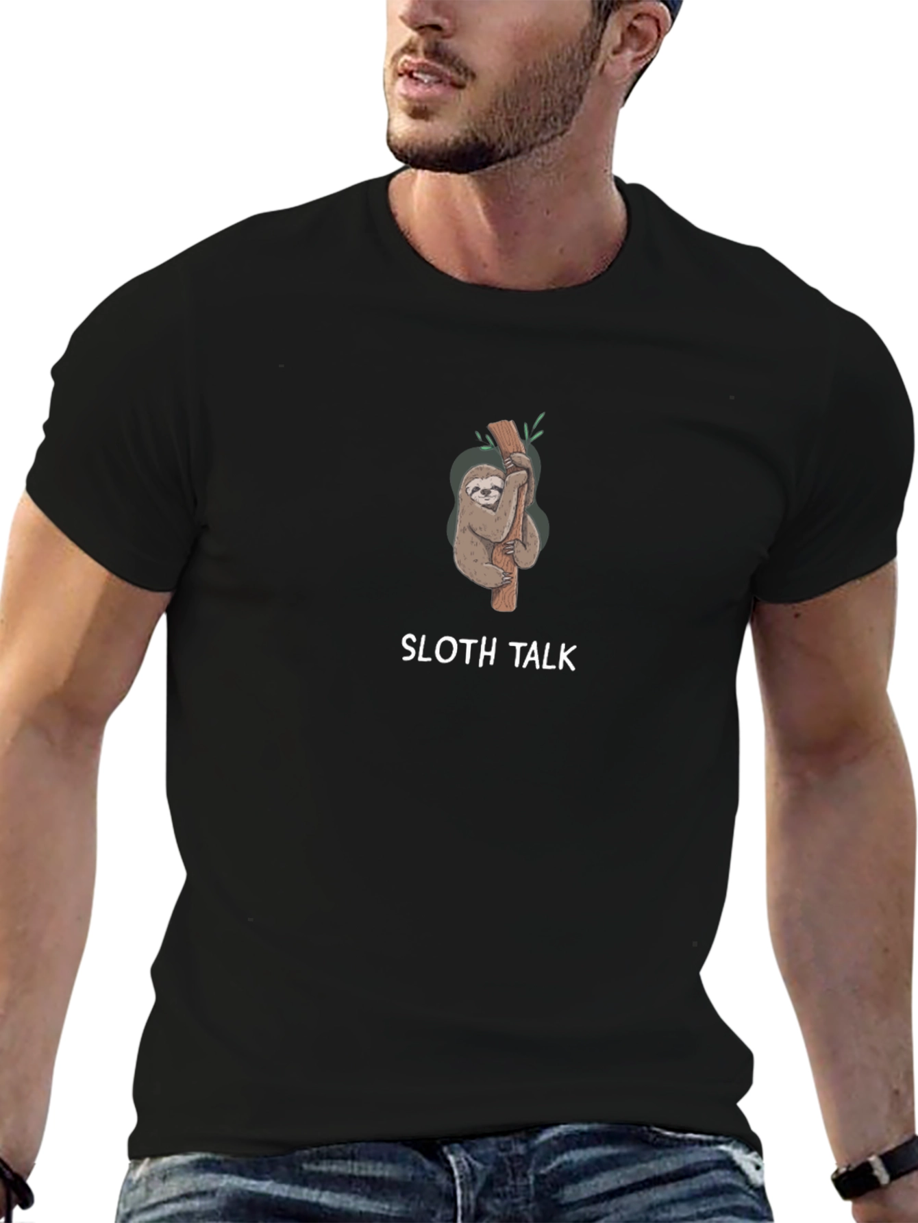 Sloth Talk Graphic Tee - Relaxed Fit