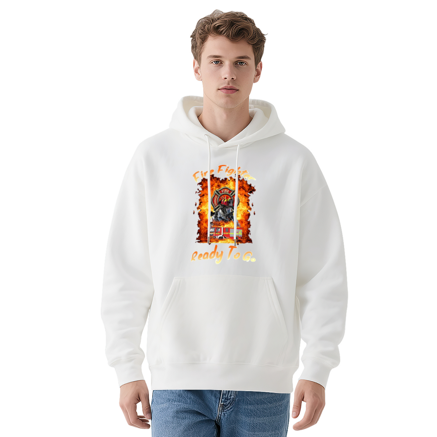 Unisex Streetwear Hoodie: FWRFREN Ready To G Print, Relaxed Fit