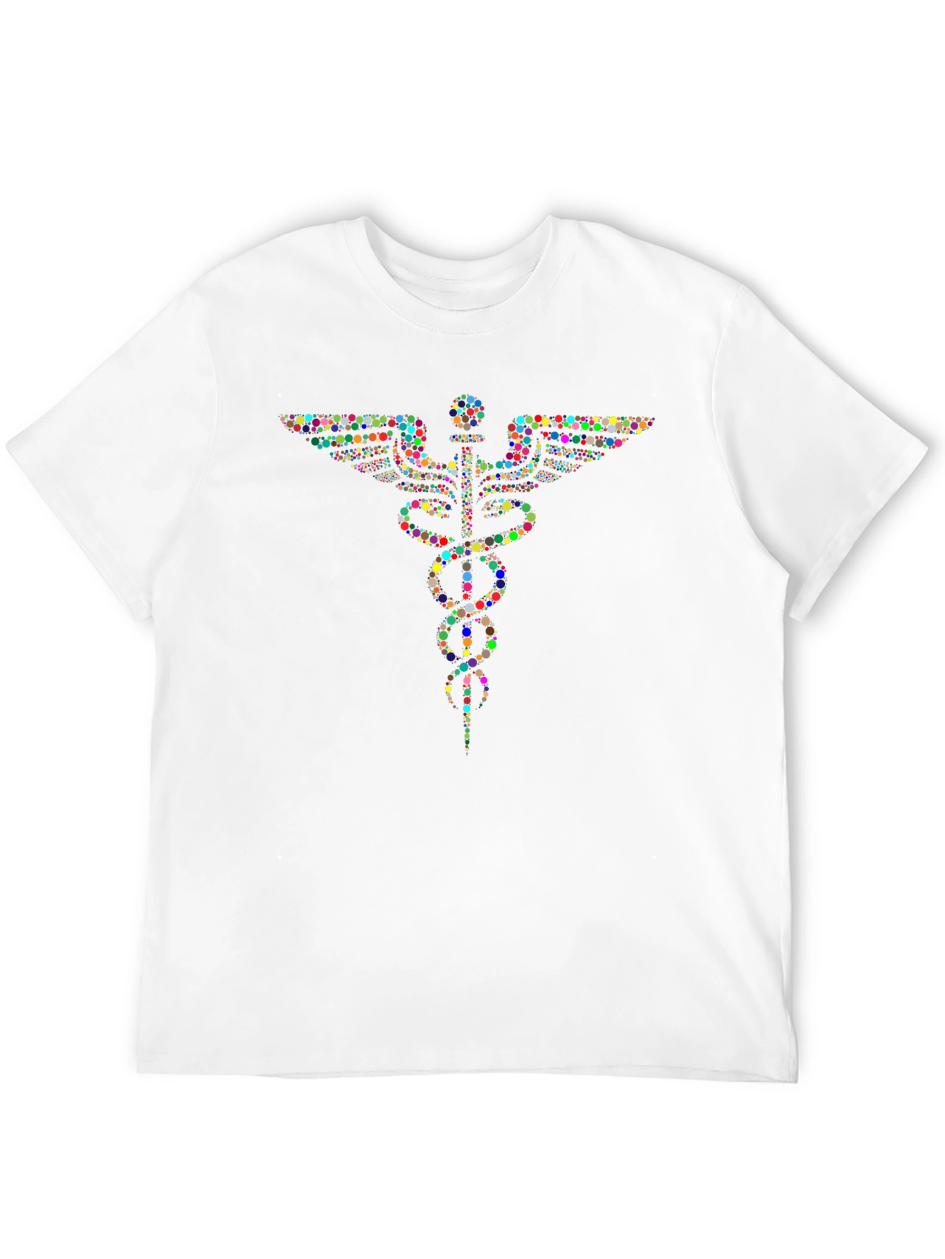 Colorful Caduceus Black T-Shirt
