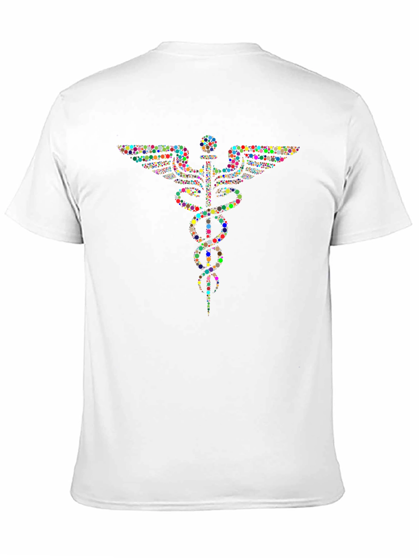 Colorful Caduceus Black T-Shirt
