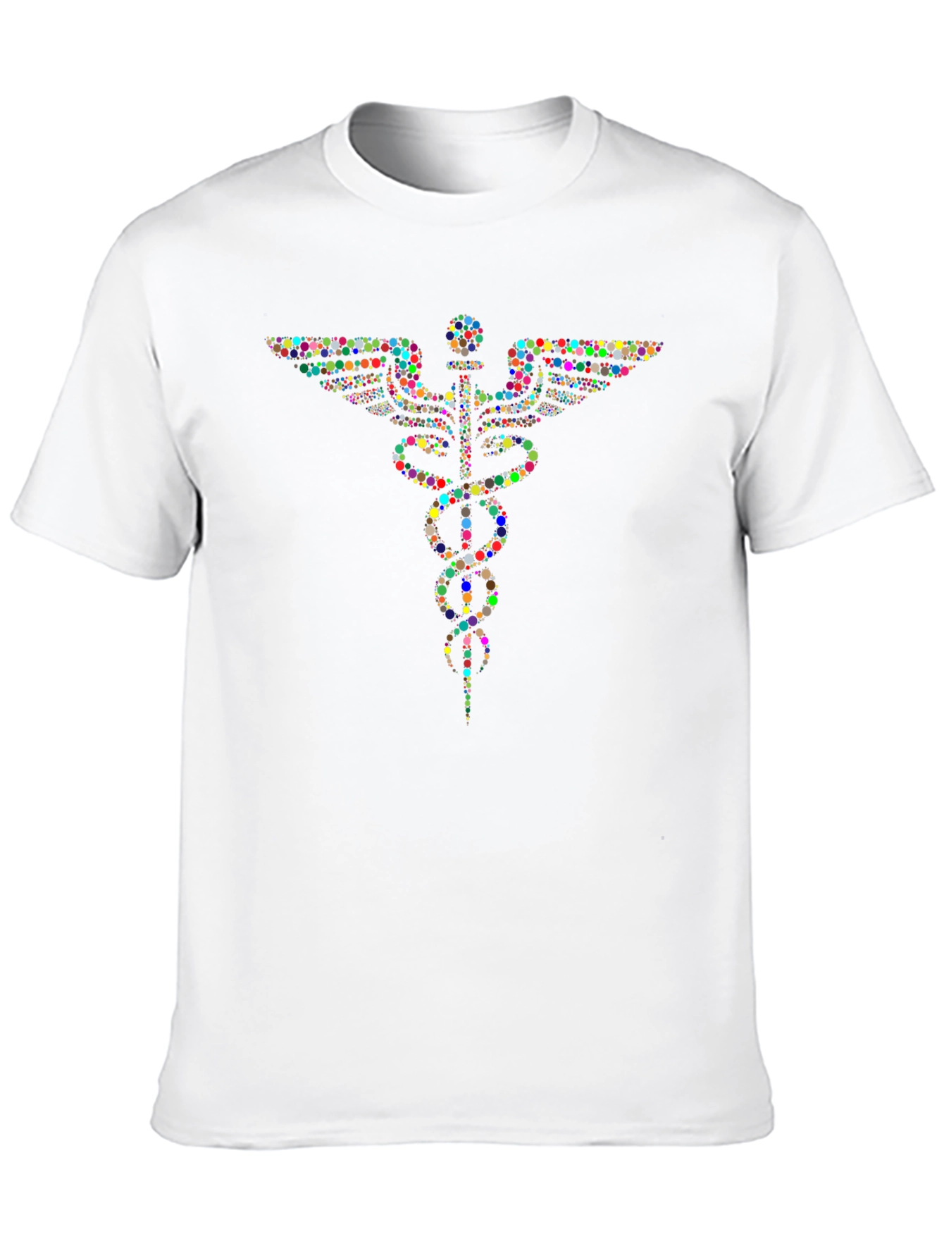 Colorful Caduceus Black T-Shirt