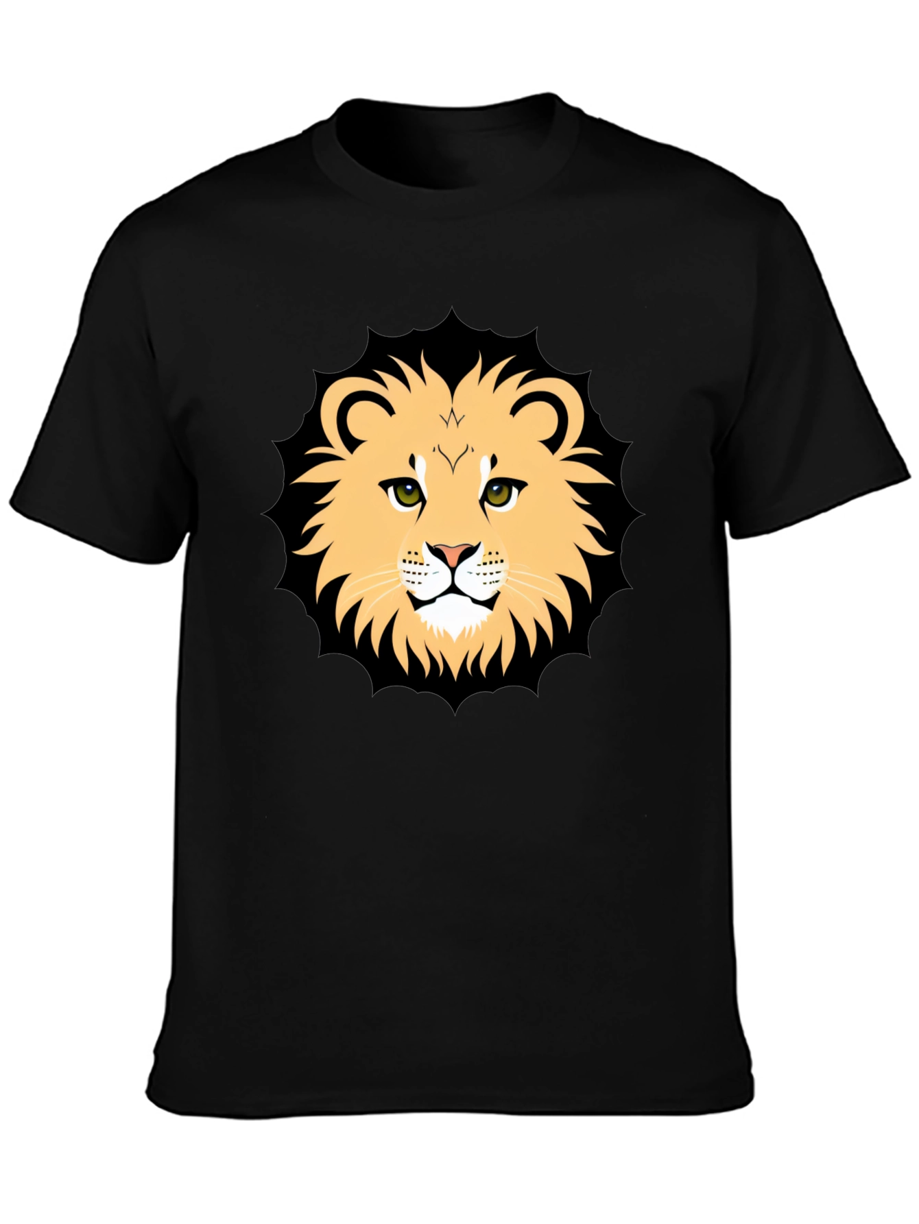 Lion Graphic Black T-Shirt for Men