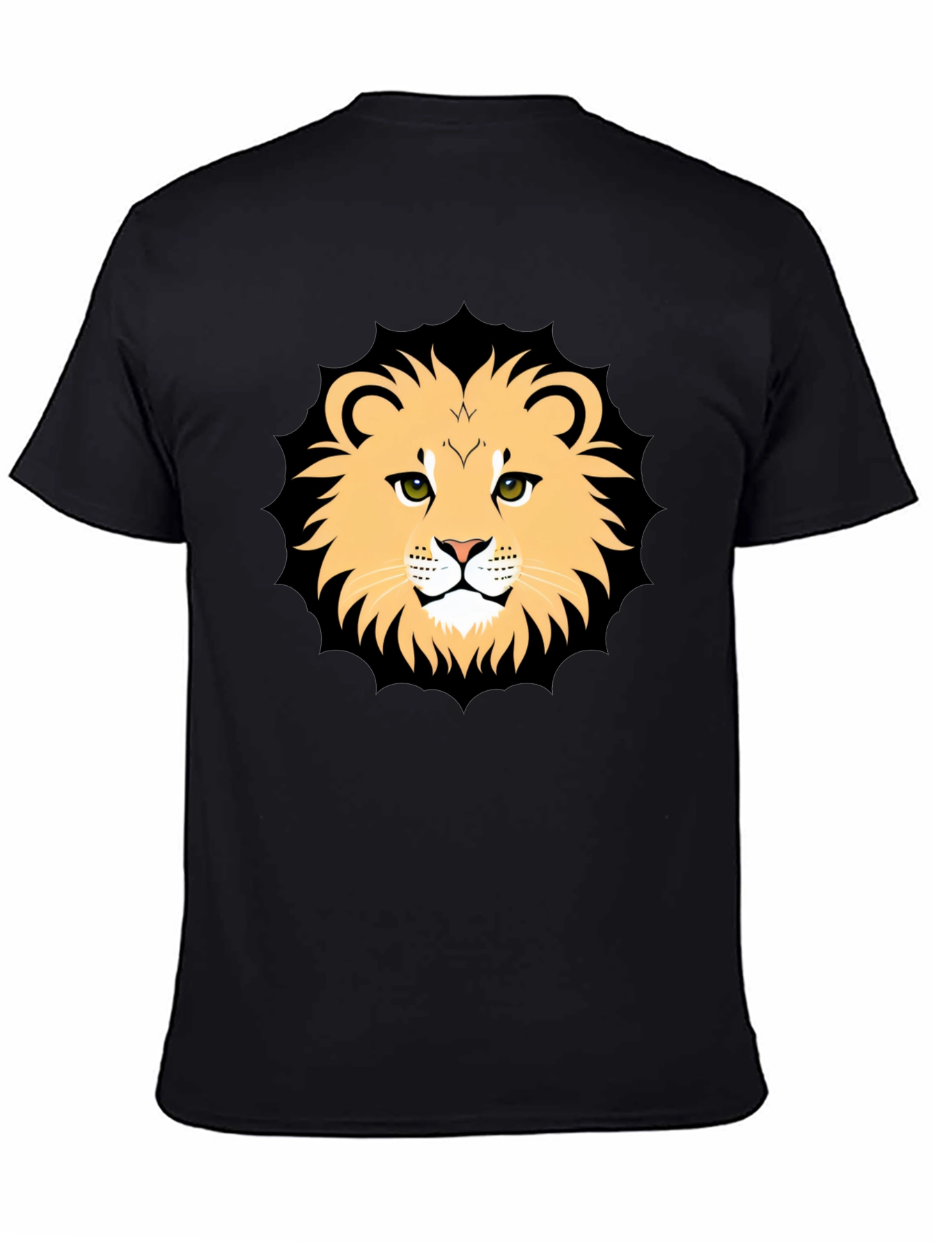 Lion Graphic Black T-Shirt for Men