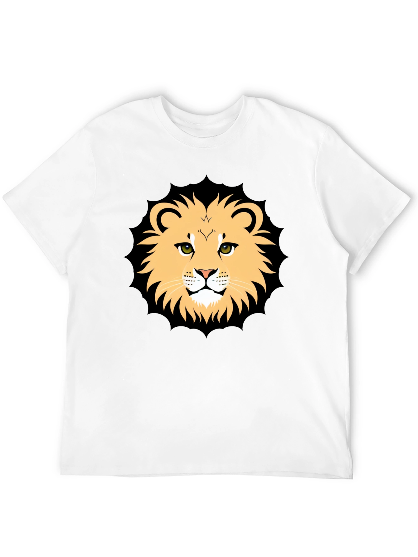 Lion Graphic Black T-Shirt for Men