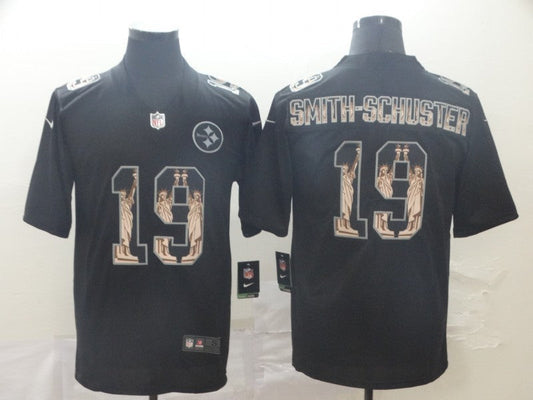 Men's Pittsburgh Steelers JuJu Smith-Schuster #19 Black Team Game Jerseys