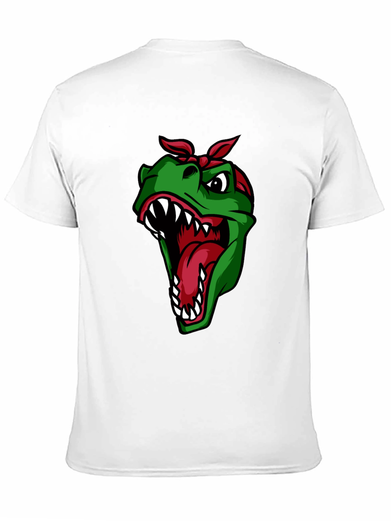 Bandana Dino Graphic Tee - Black Cotton T-Shirt