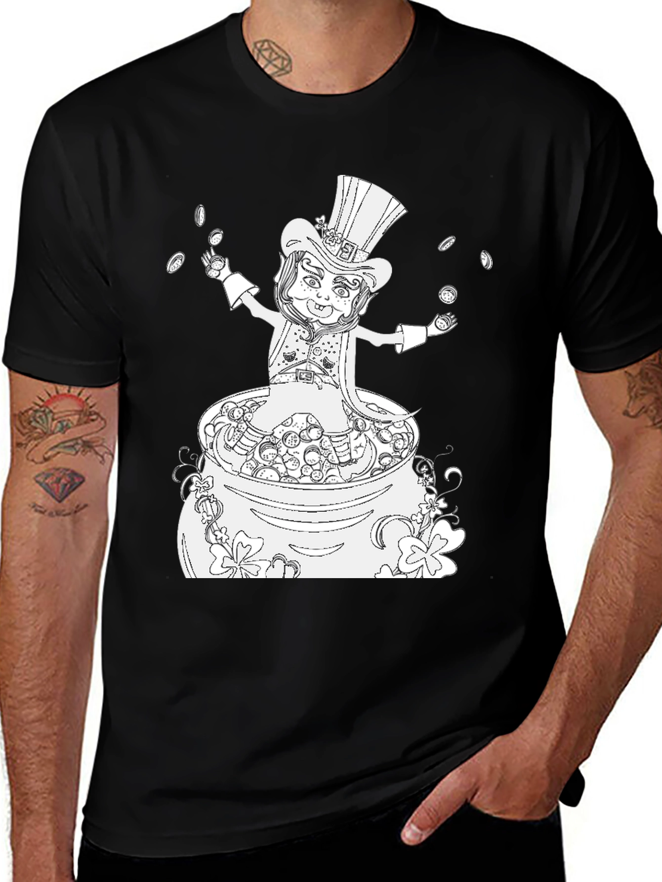 St. Patricks Day Graphic T-Shirt - Lucky Leprechaun