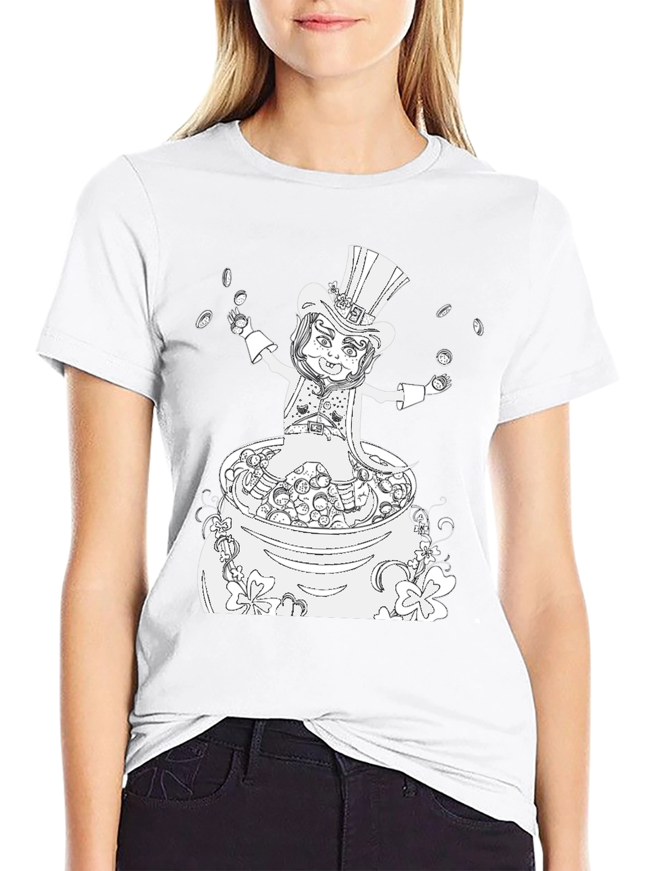 St. Patricks Day Graphic T-Shirt - Lucky Leprechaun