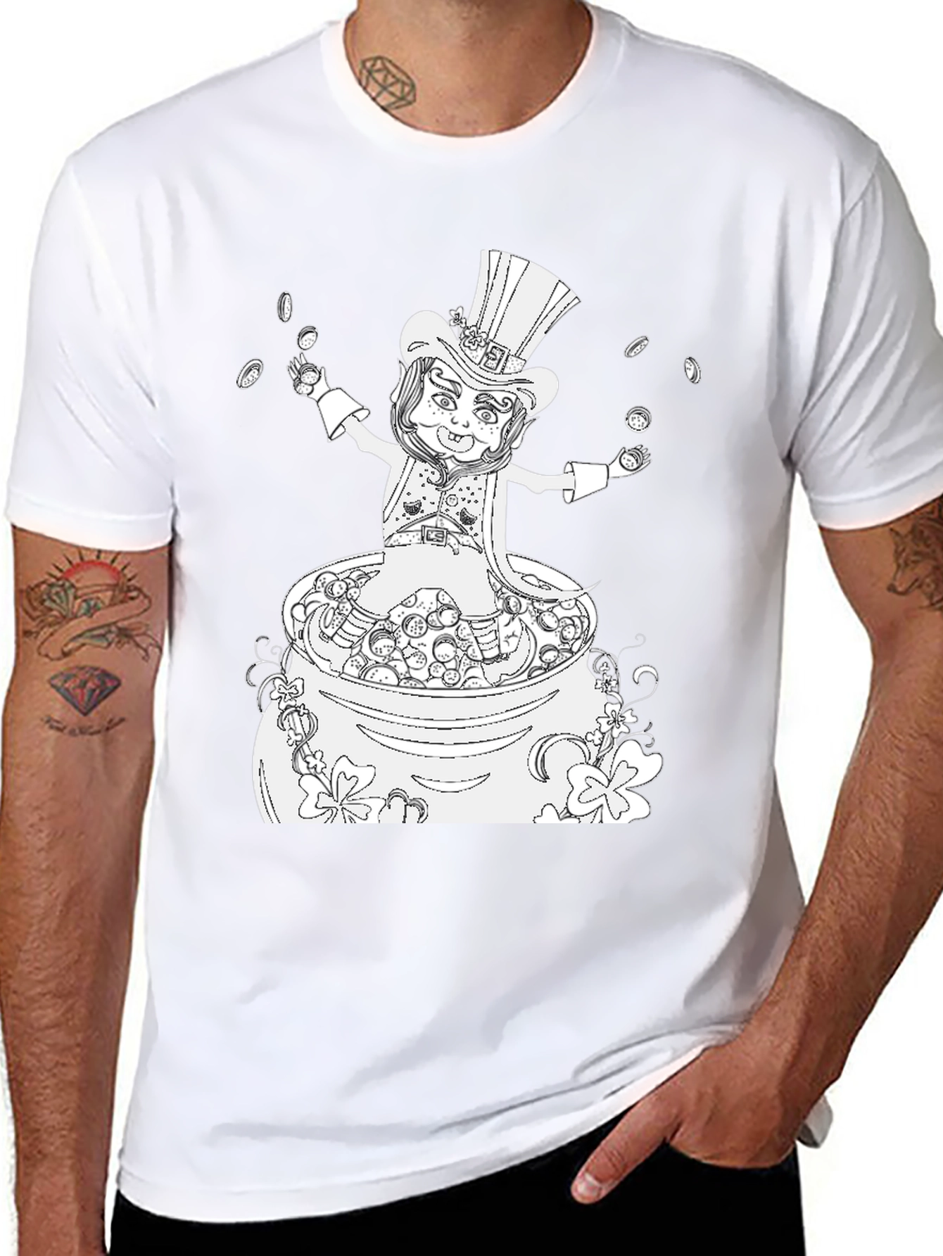 St. Patricks Day Graphic T-Shirt - Lucky Leprechaun