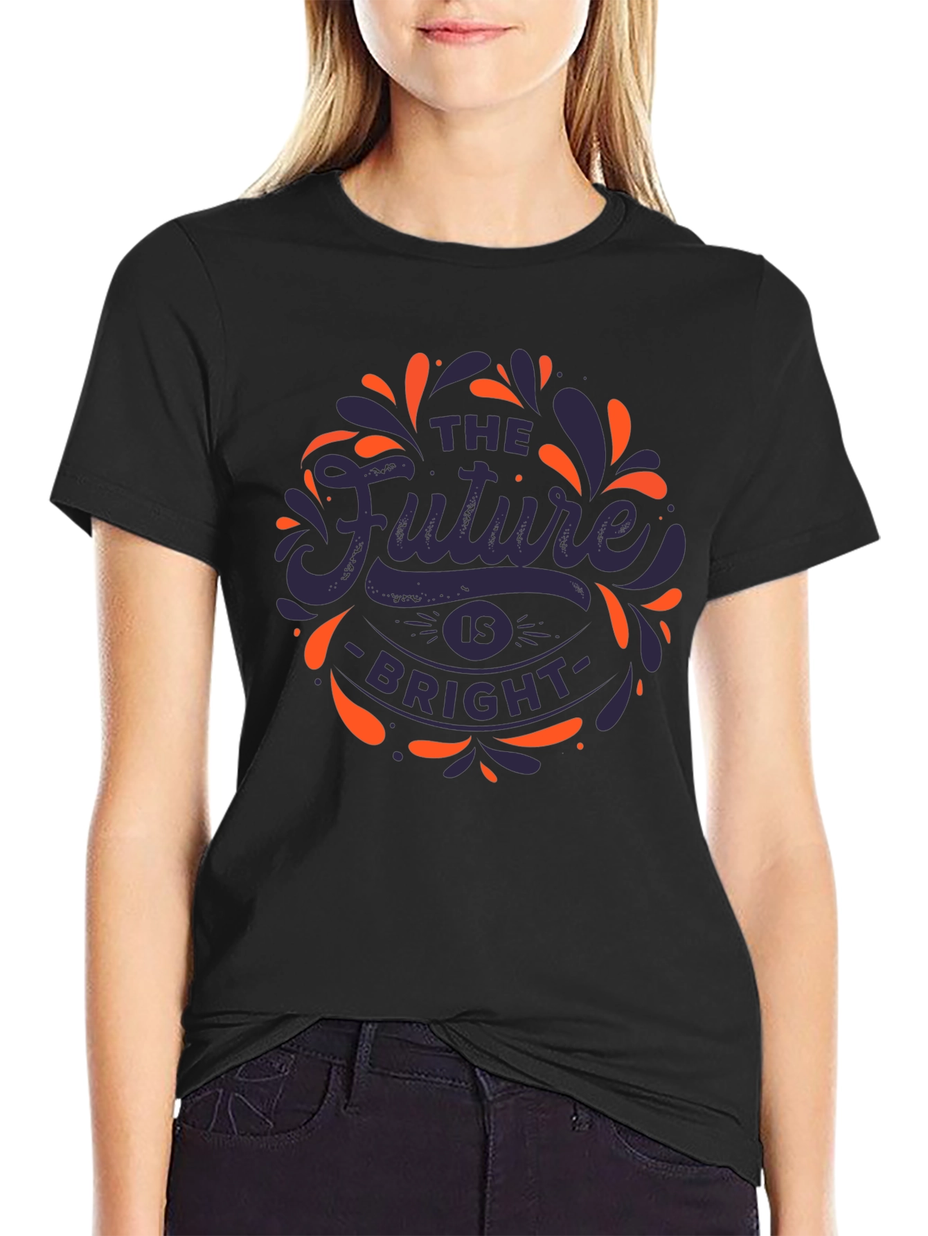 The Future is Bright Graphic Tee - Black