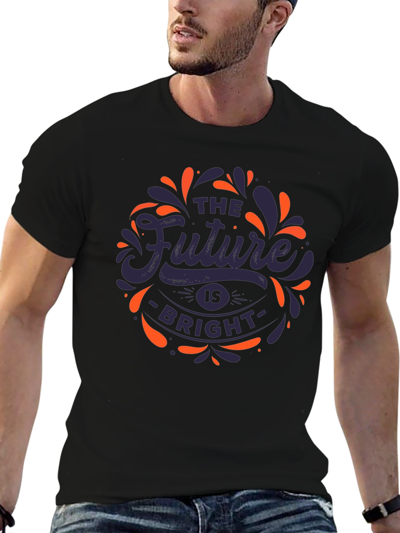 The Future is Bright Graphic Tee - Black