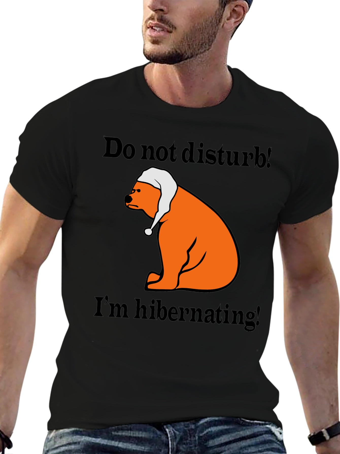 Hibernating Bear T-Shirt - Do Not Disturb Sleep Tee