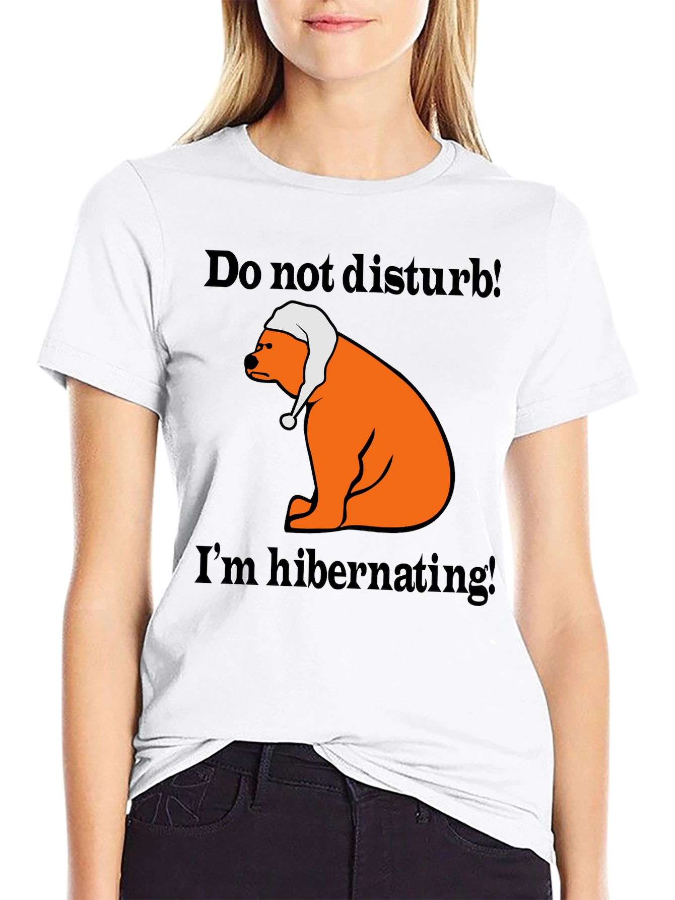 Hibernating Bear T-Shirt - Do Not Disturb Sleep Tee