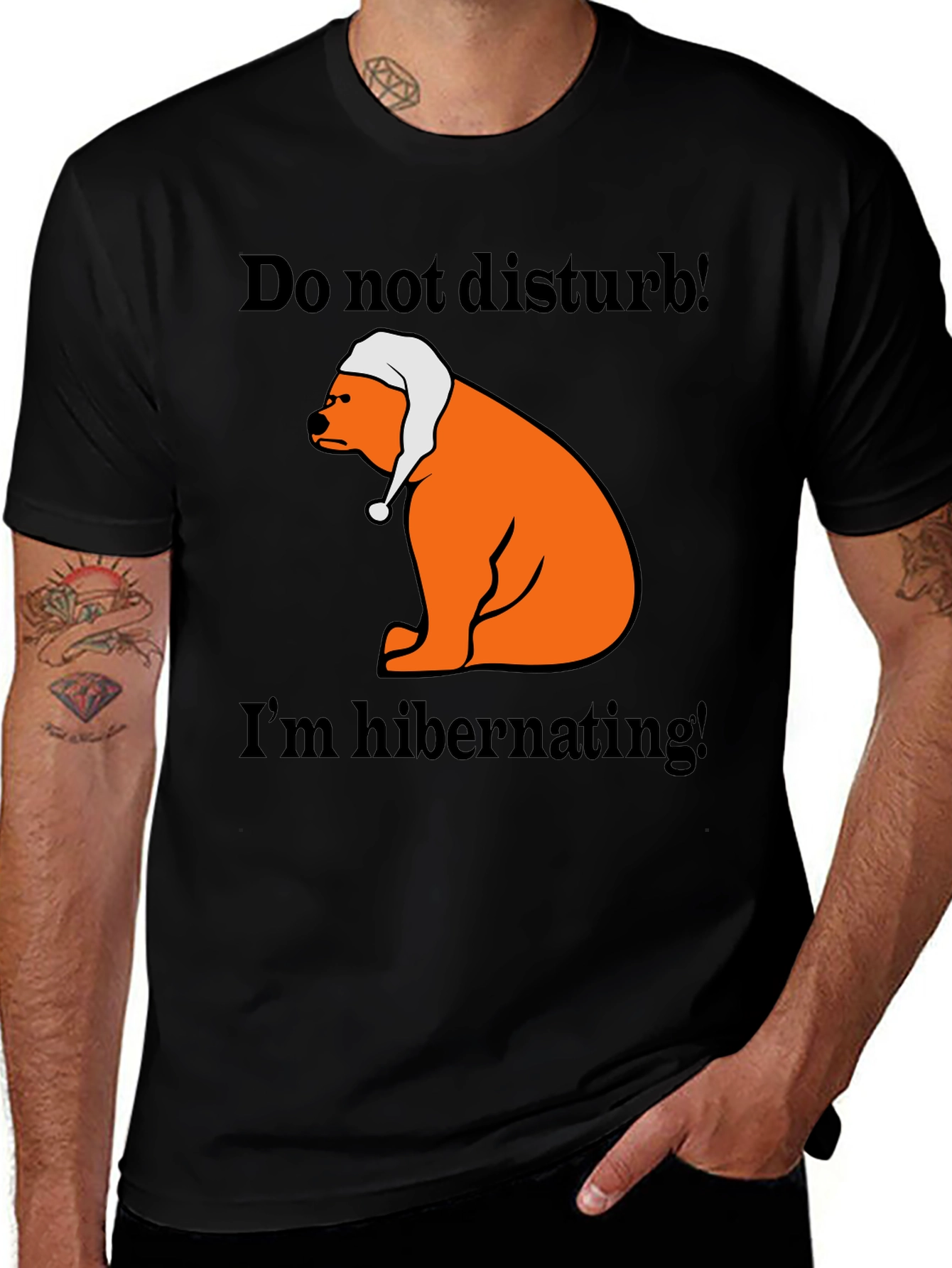 Hibernating Bear T-Shirt - Do Not Disturb Sleep Tee