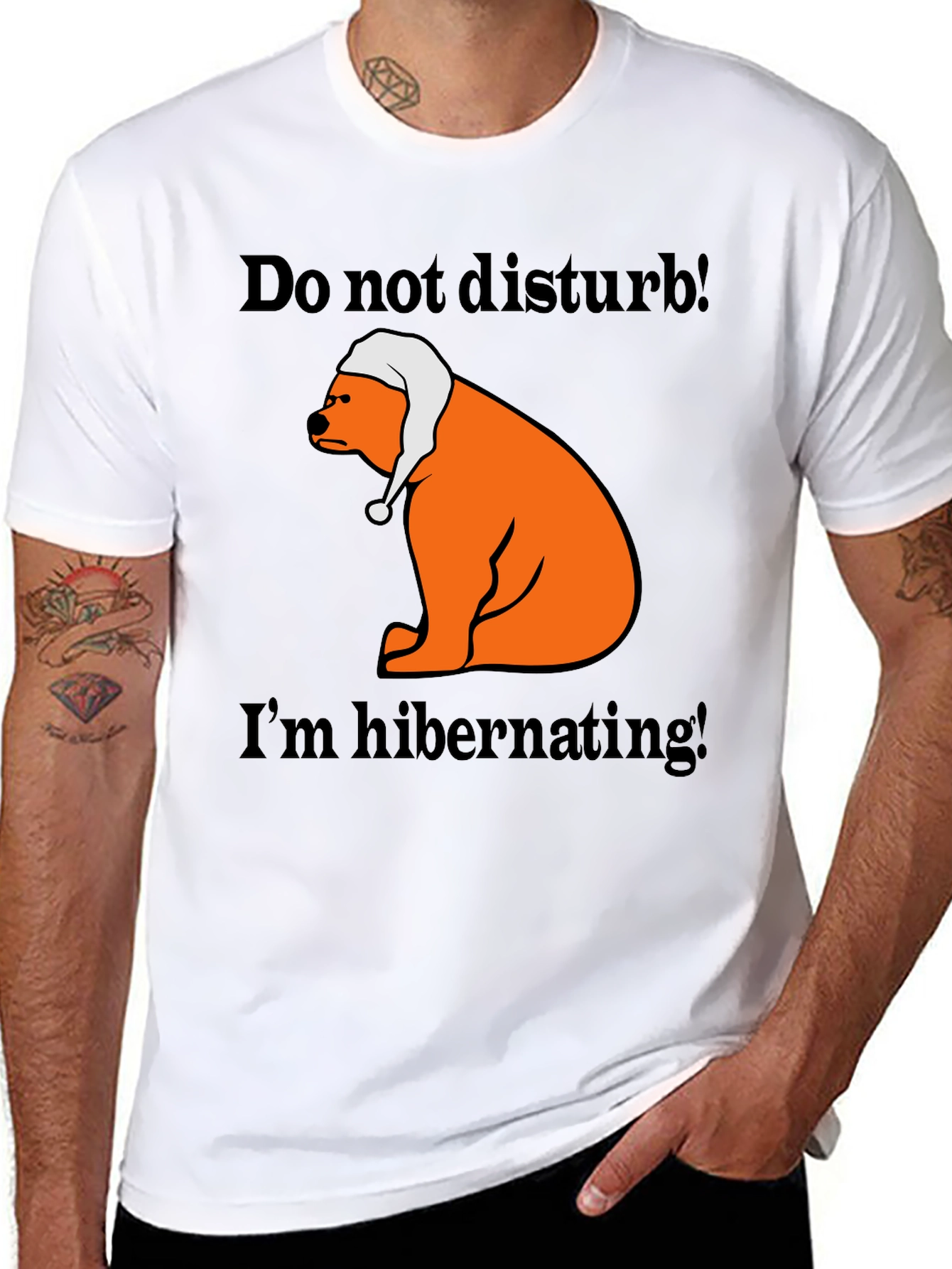 Hibernating Bear T-Shirt - Do Not Disturb Sleep Tee