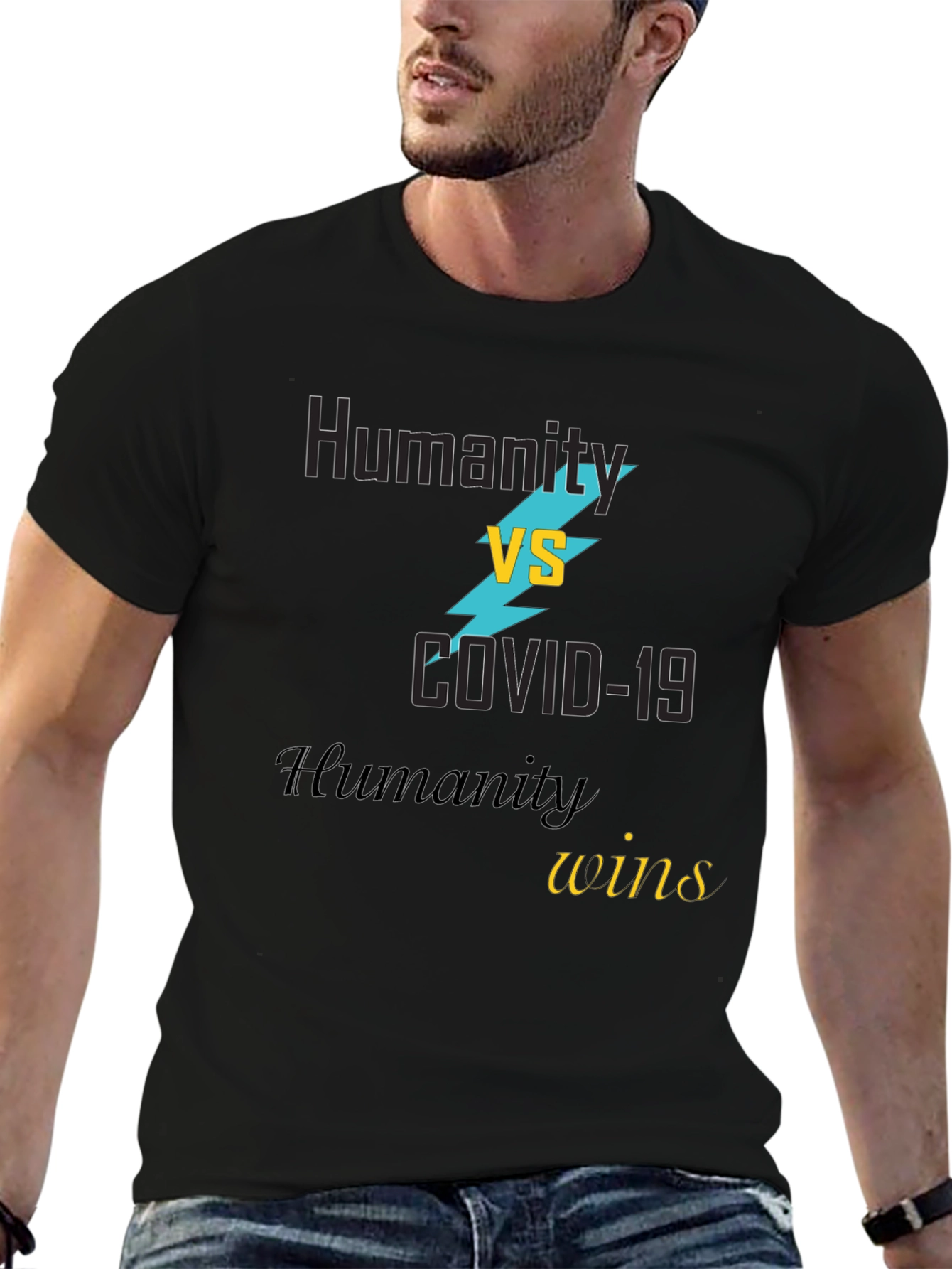 Humanity vs COVID-19 Graphic T-Shirt