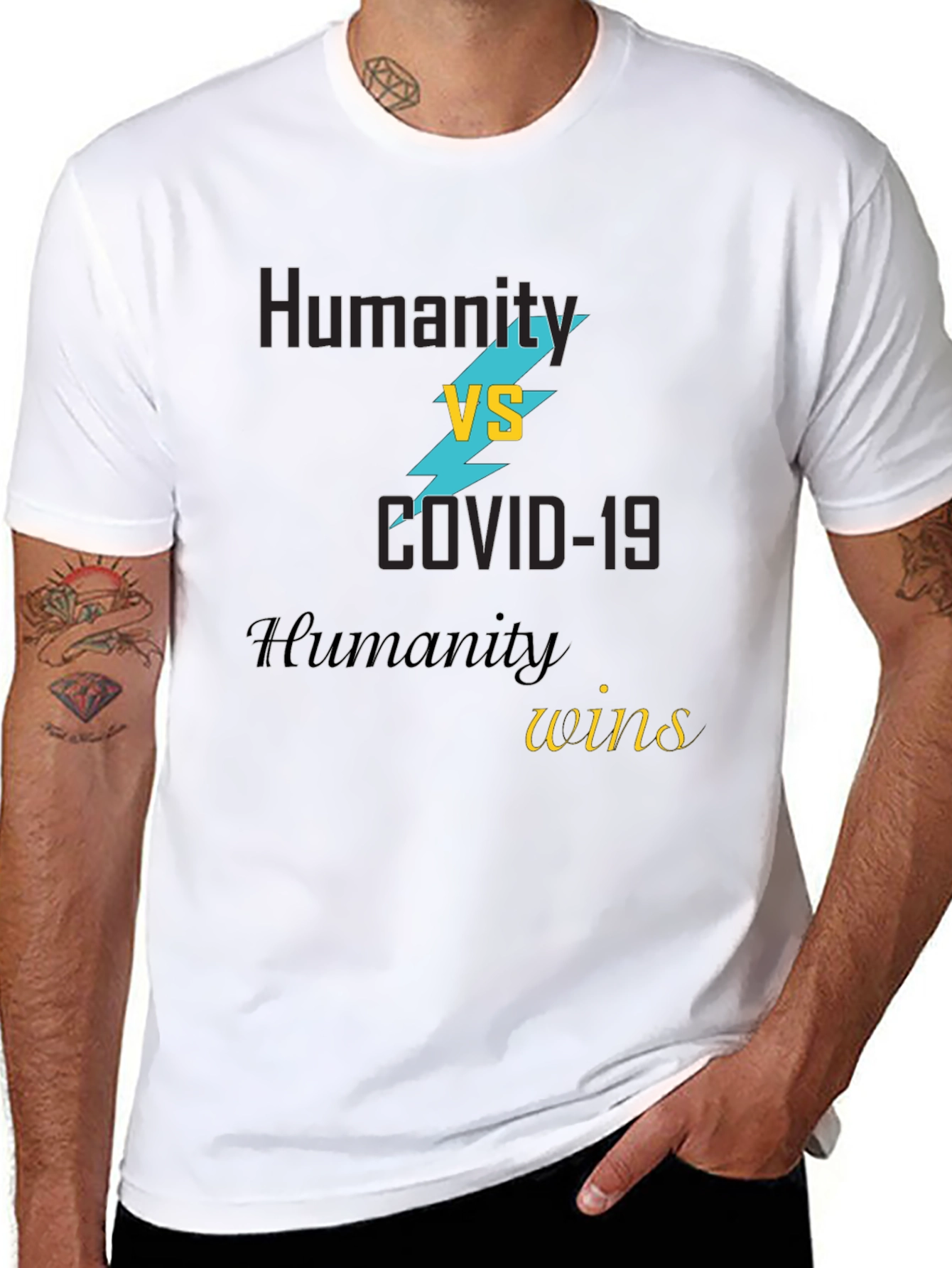 Humanity vs COVID-19 Graphic T-Shirt