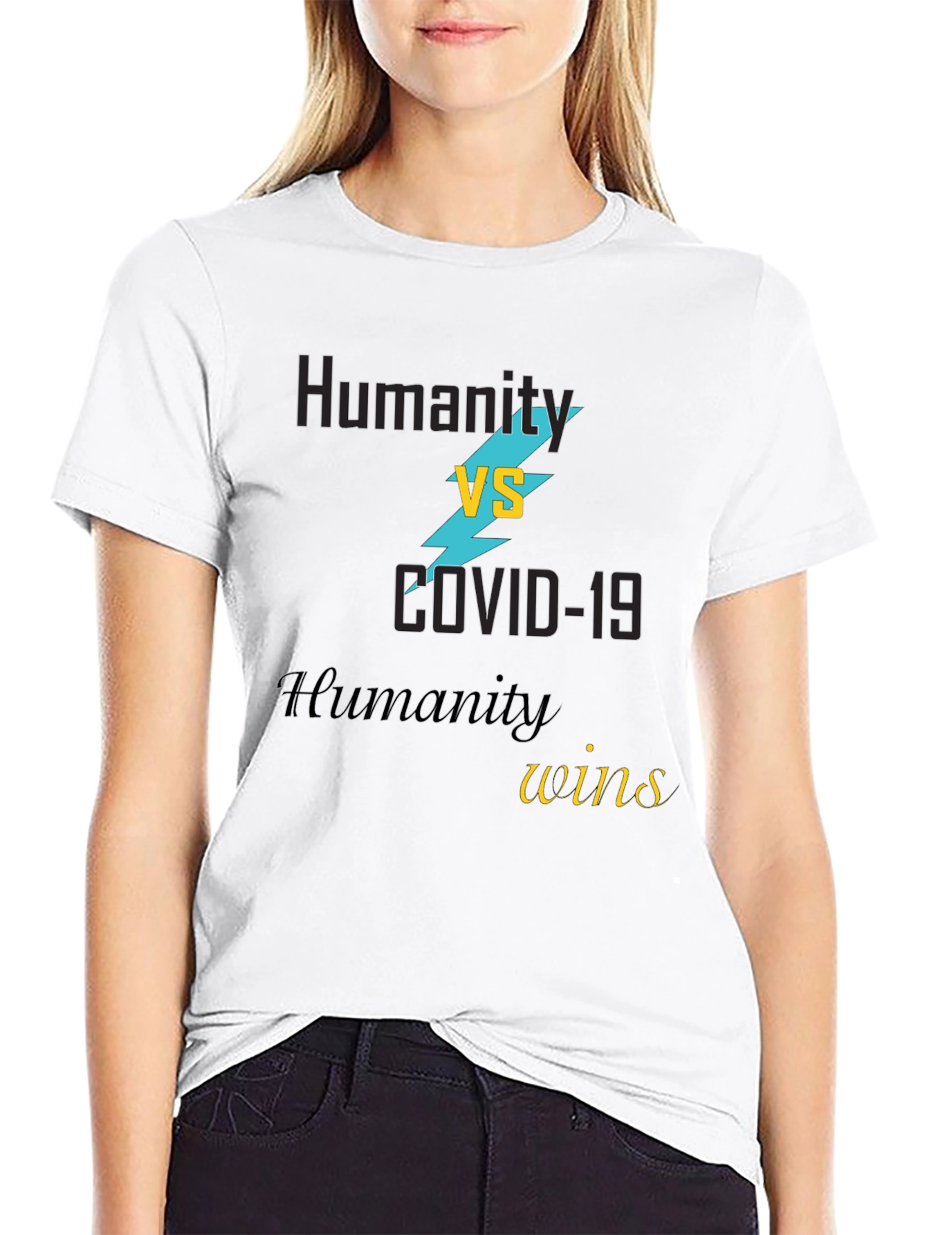 Humanity vs COVID-19 Graphic T-Shirt