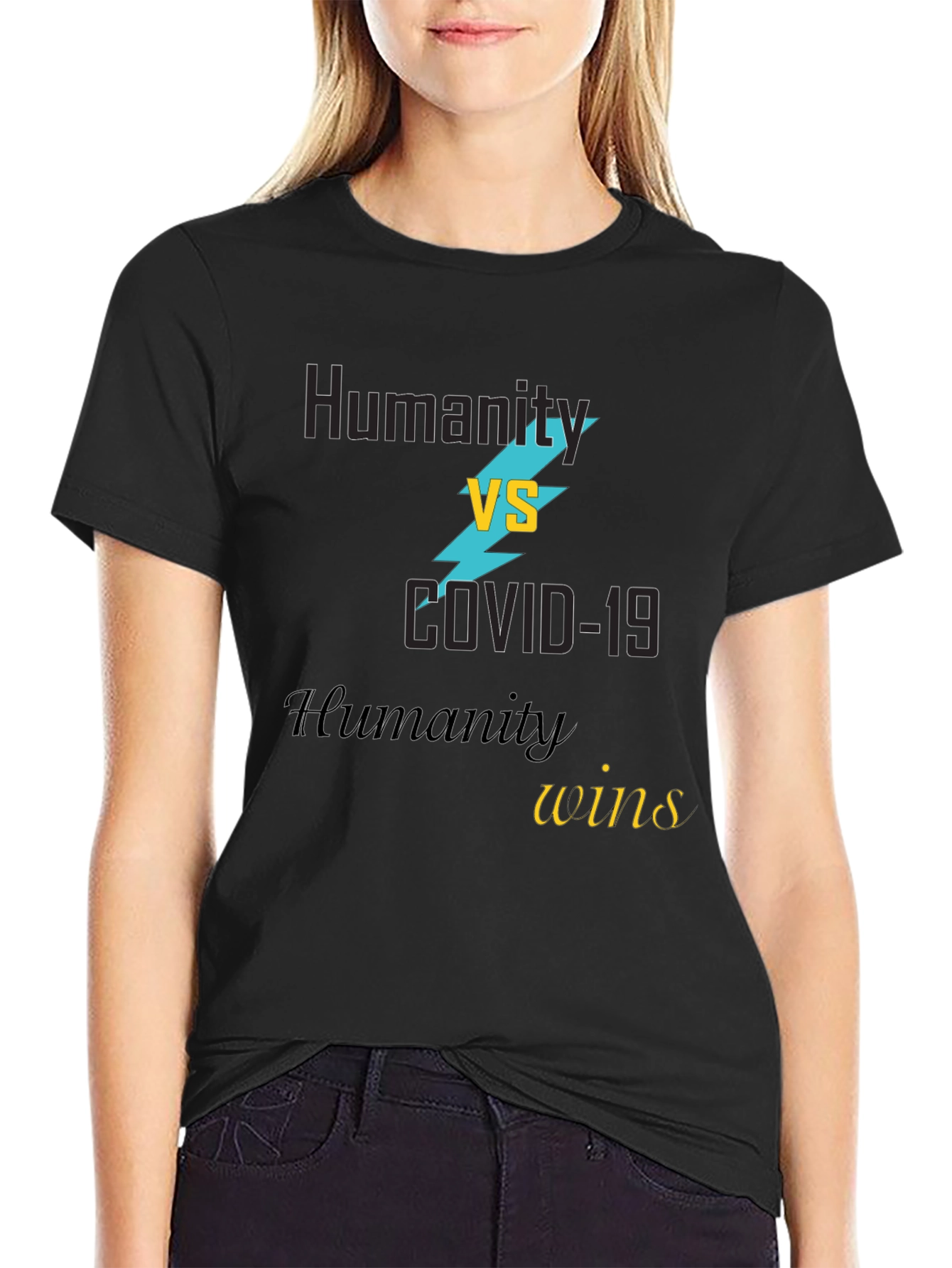 Humanity vs COVID-19 Graphic T-Shirt