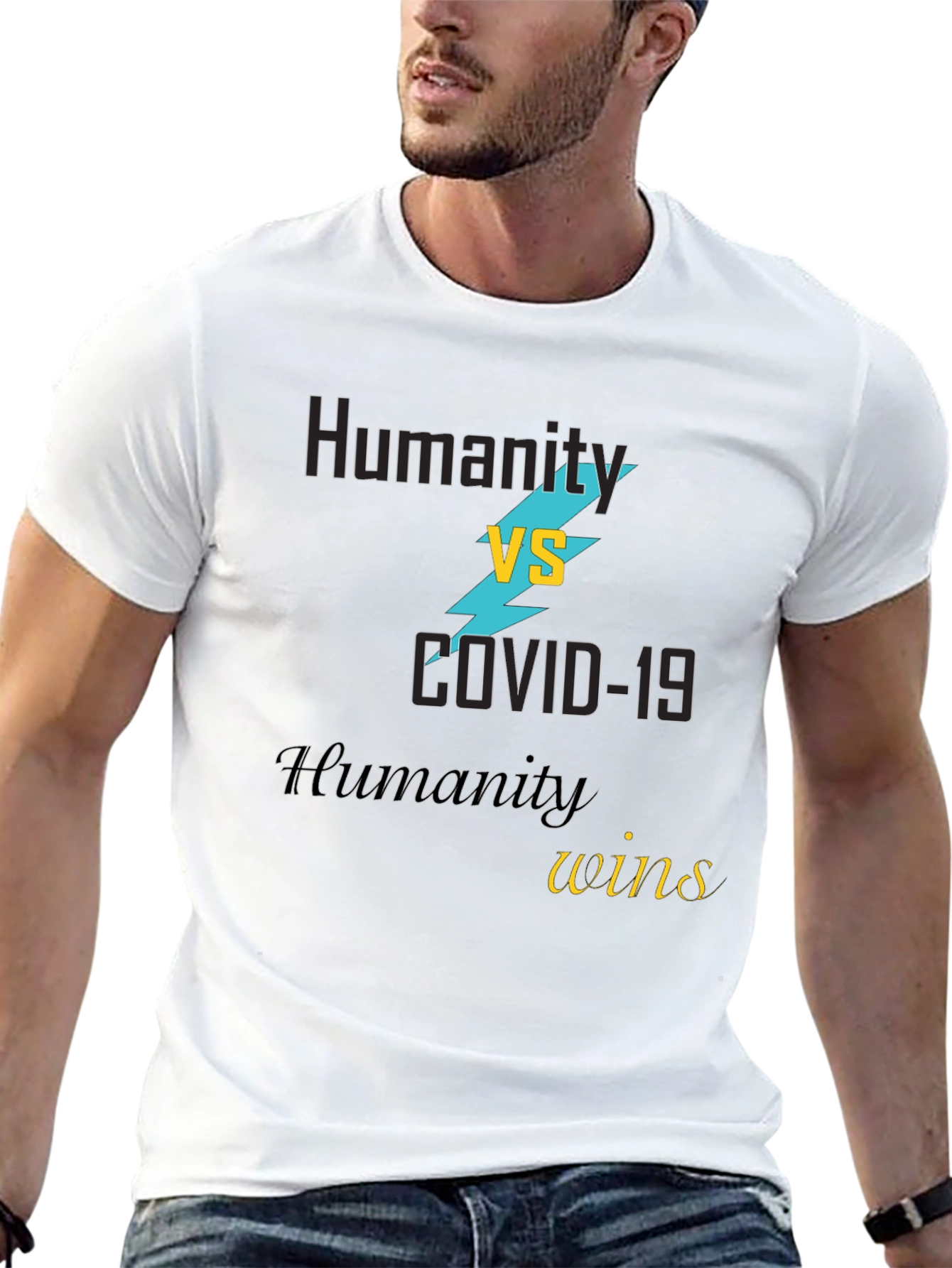 Humanity vs COVID-19 Graphic T-Shirt