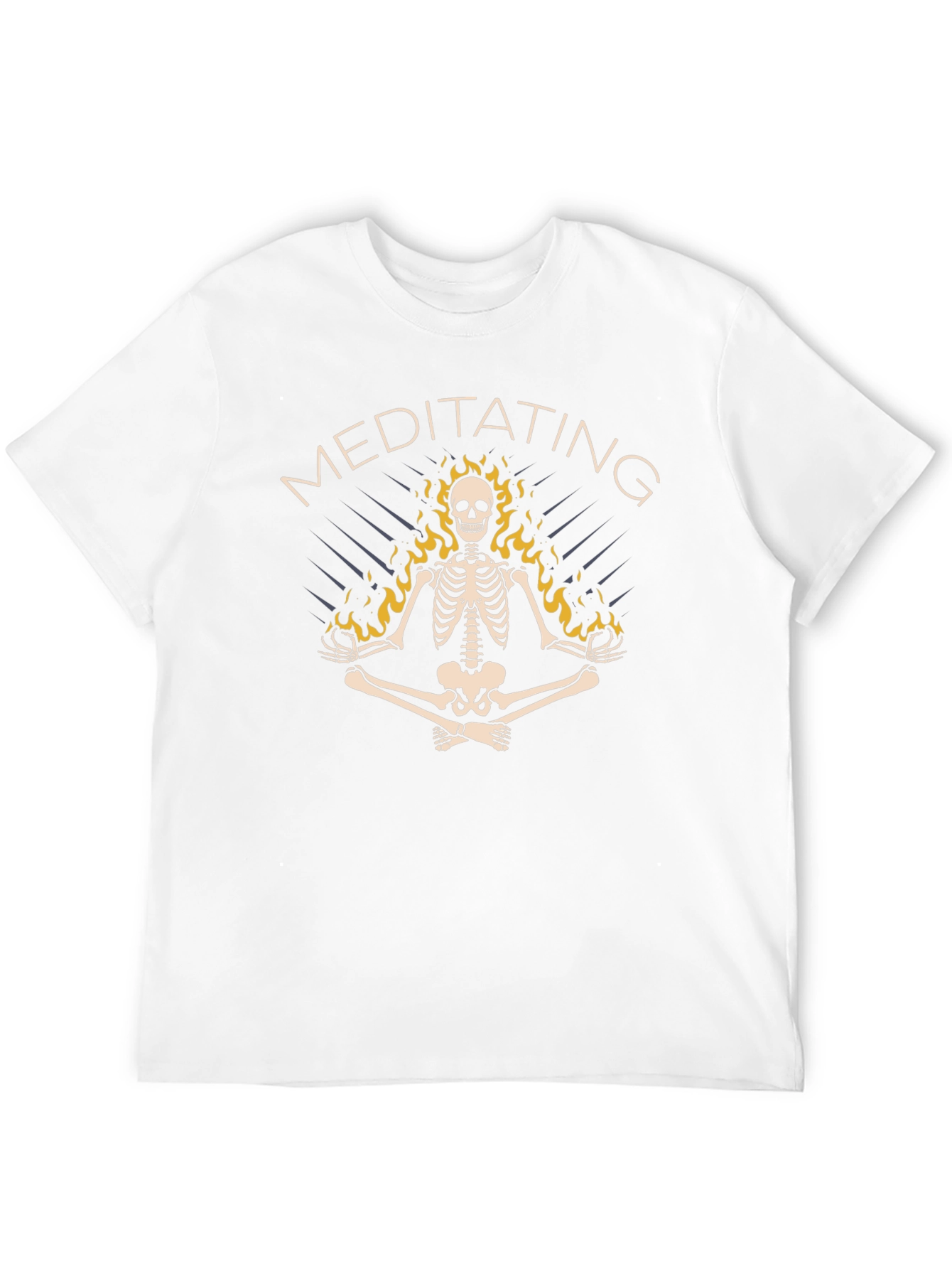 Meditating Skeleton Graphic T-Shirt
