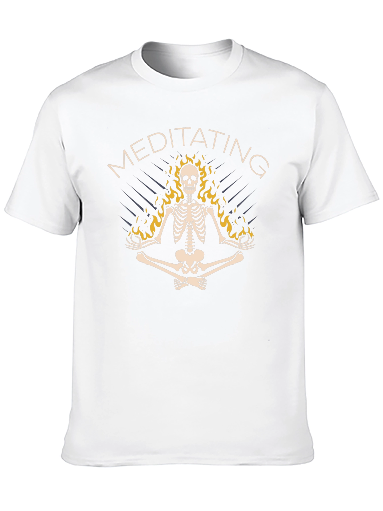 Meditating Skeleton Graphic T-Shirt