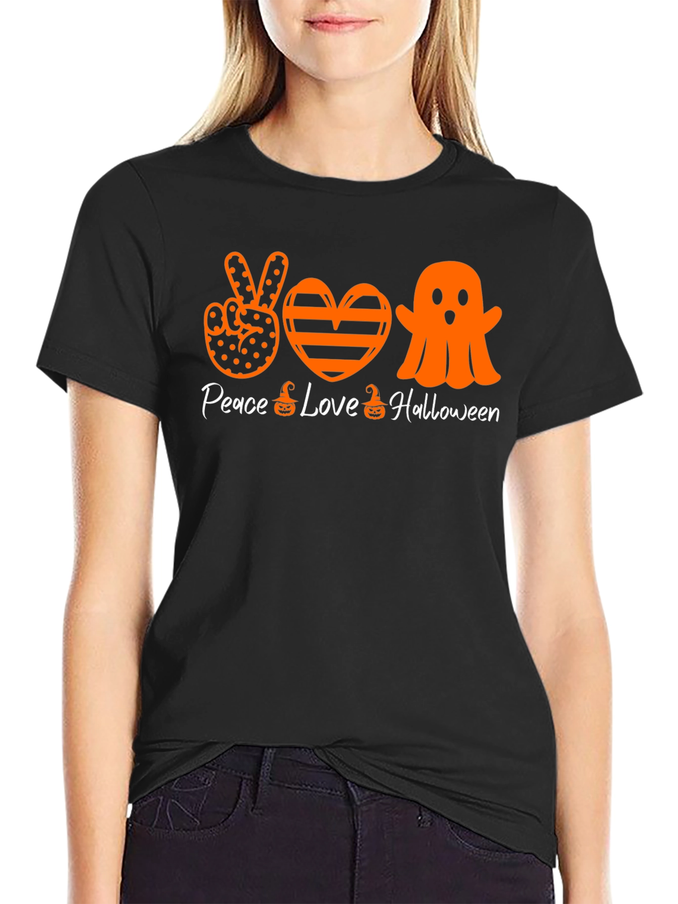 Peace Love Halloween T-Shirt