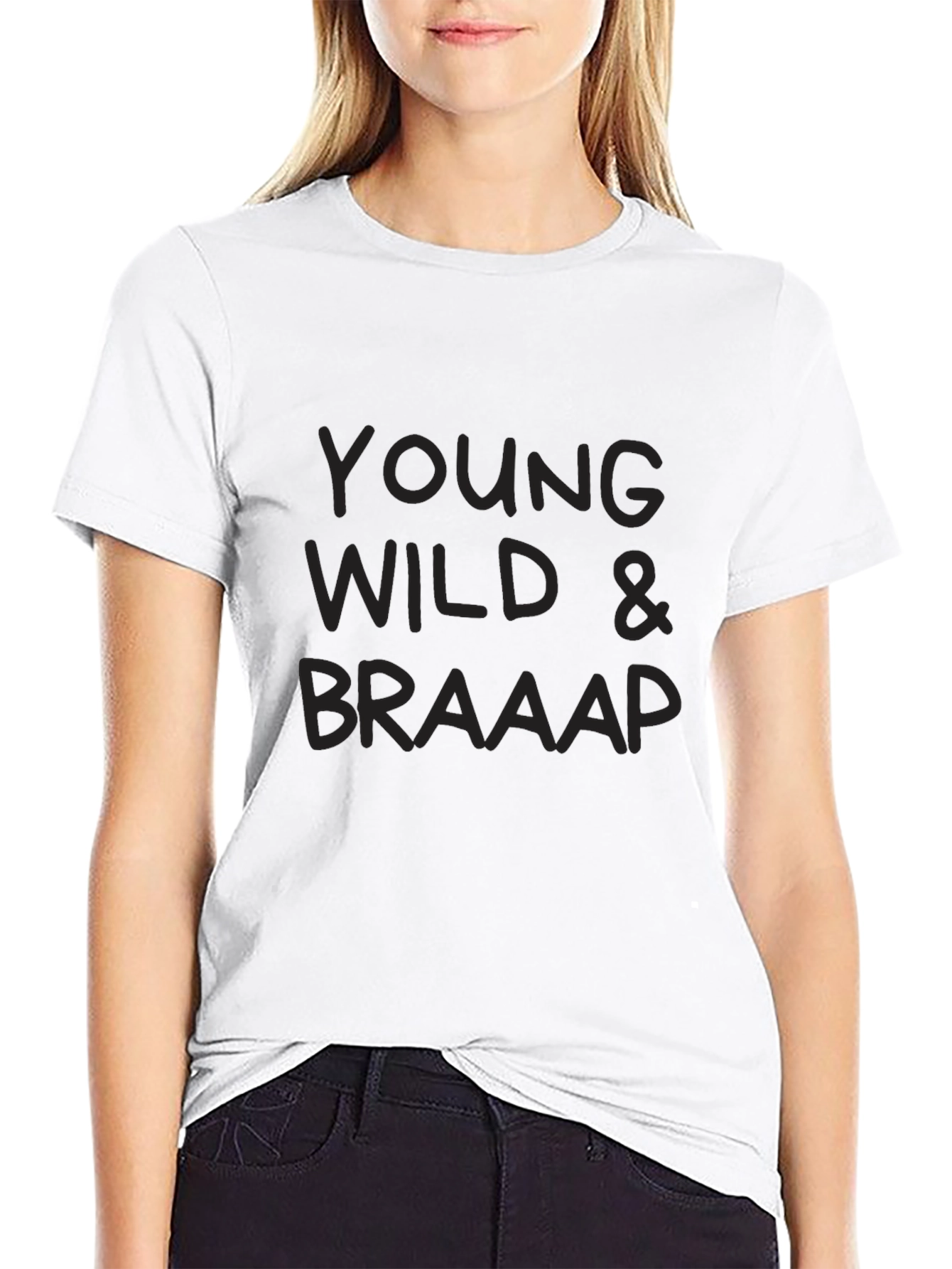 Young Wild & Braaap Black Graphic Tee