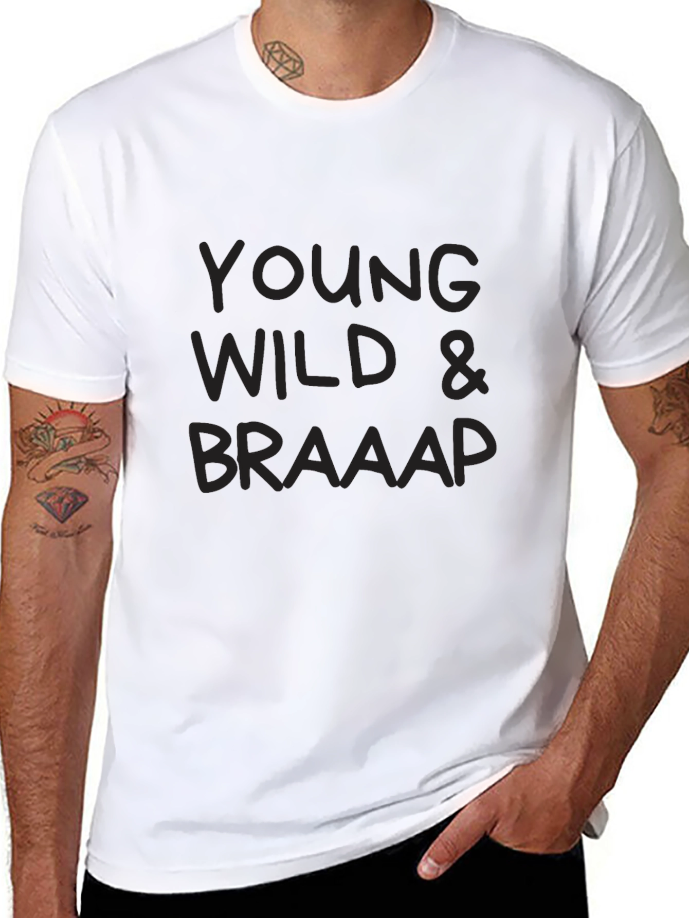 Young Wild & Braaap Black Graphic Tee