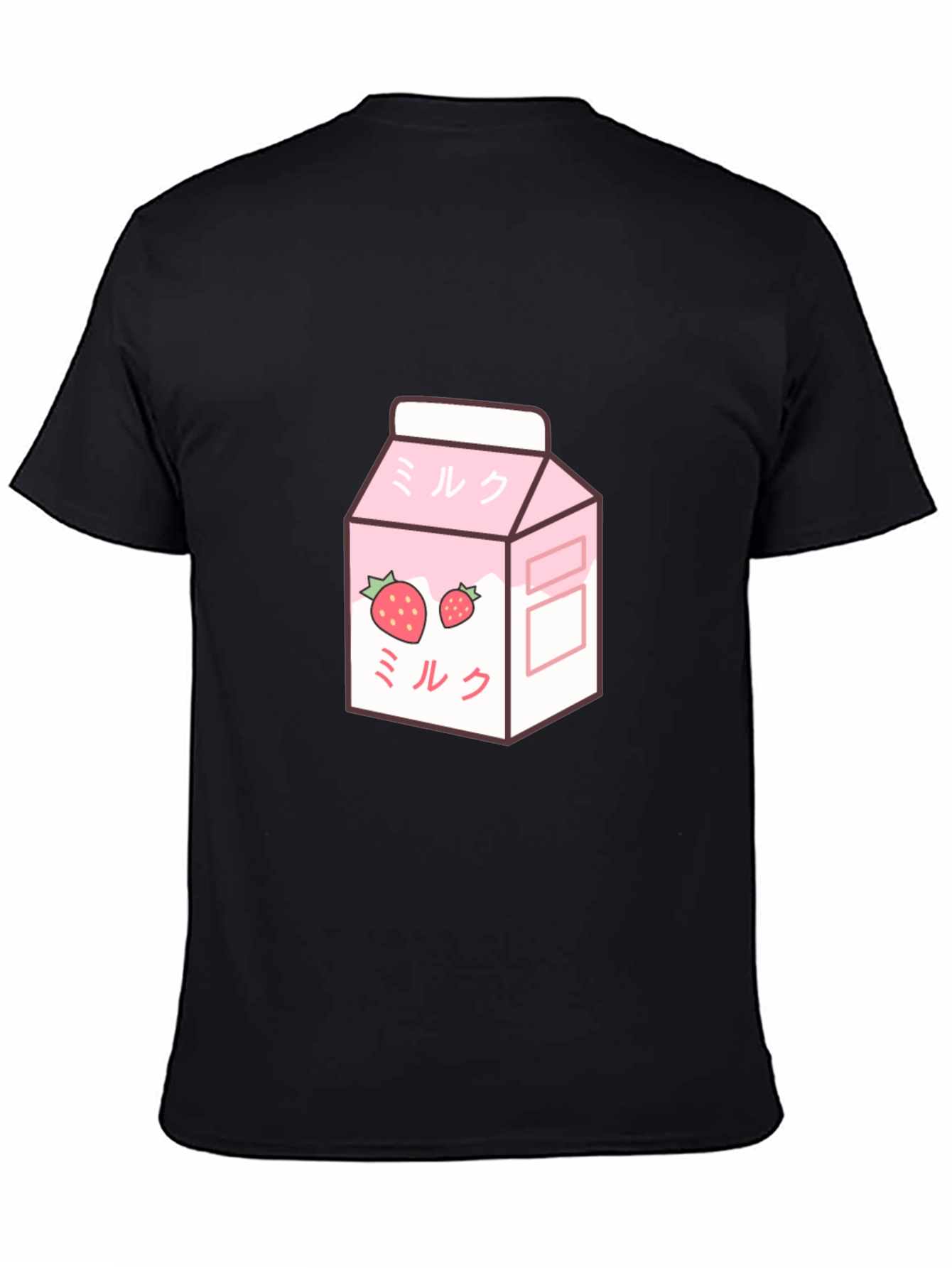Strawberry Milk T-Shirt - Kawaii Style Black Tee