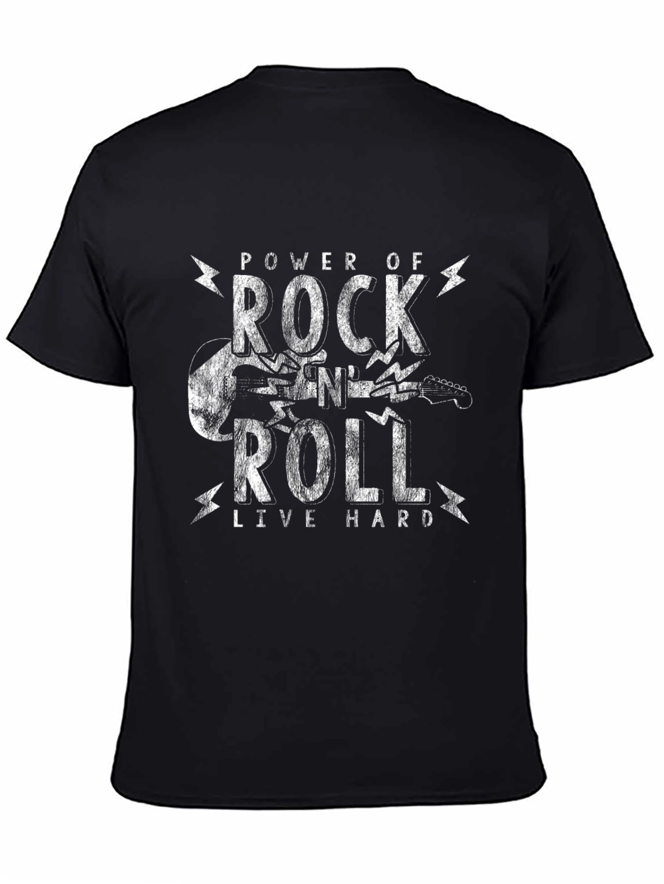 Power of Rock and Roll Black Graphic Tee