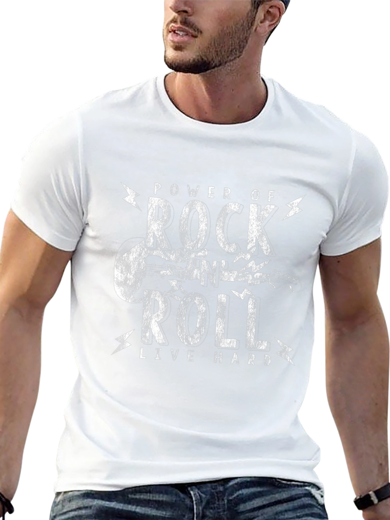 Power of Rock and Roll Black Graphic Tee