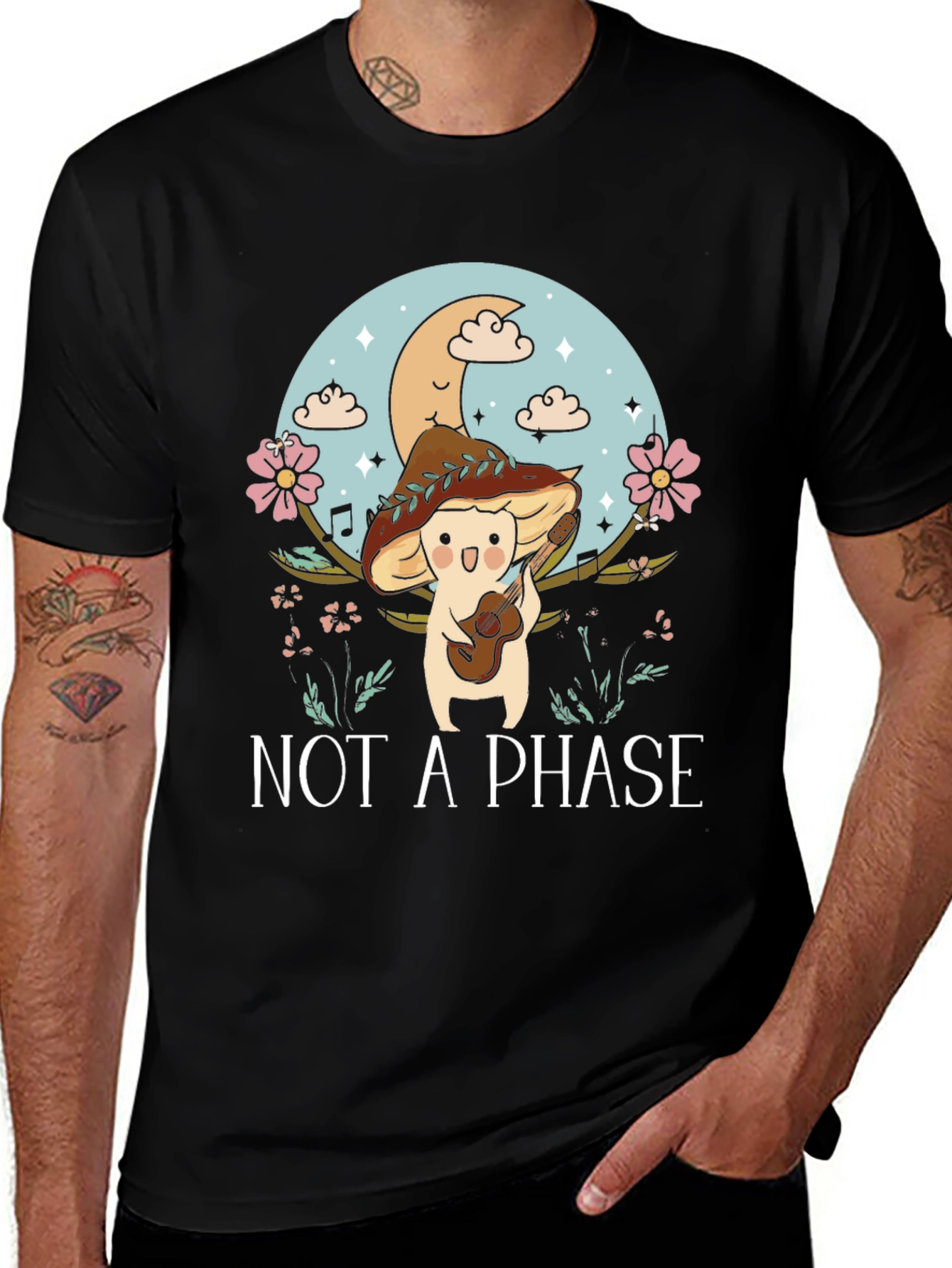 Mushroom Musician T-Shirt - Not a Phase